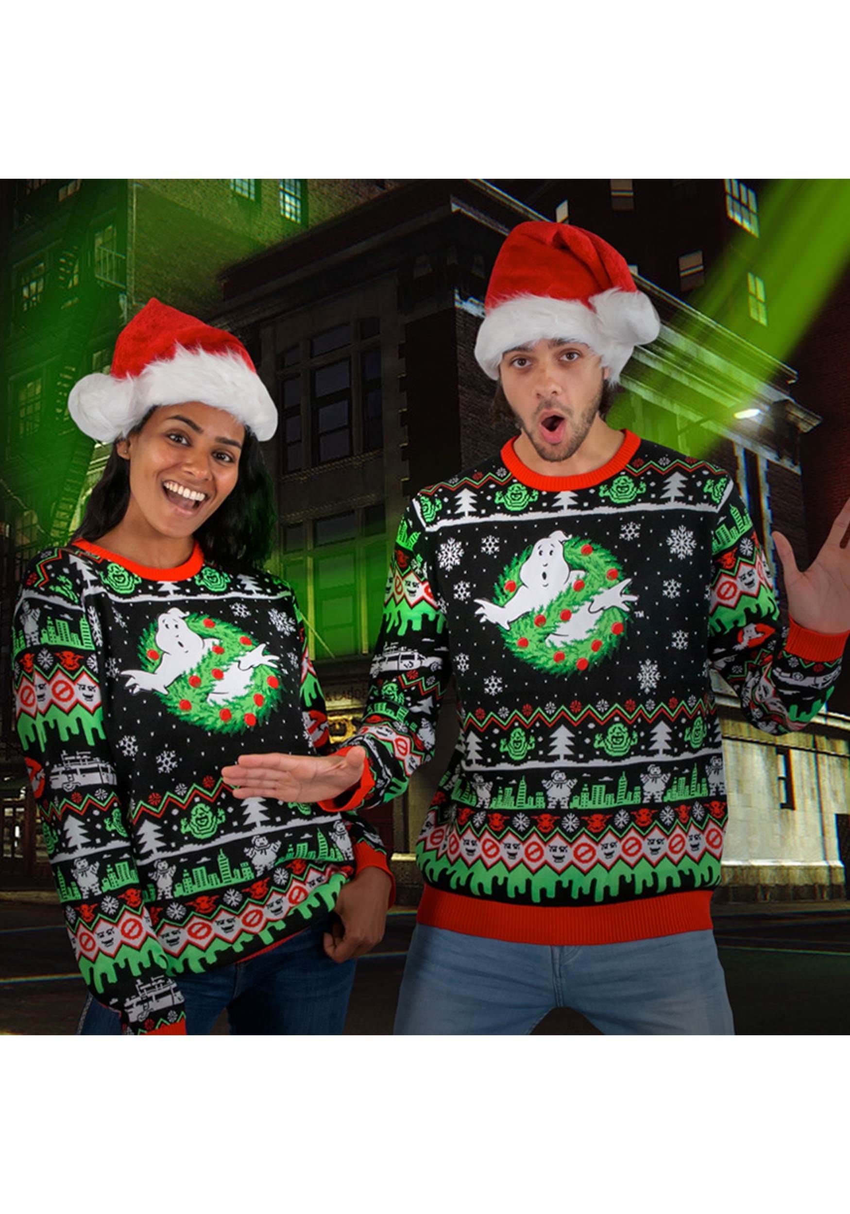 Adult Ghostbusters Ugly Christmas Sweater 3 Adult Ghostbusters Ugly Christmas Sweater