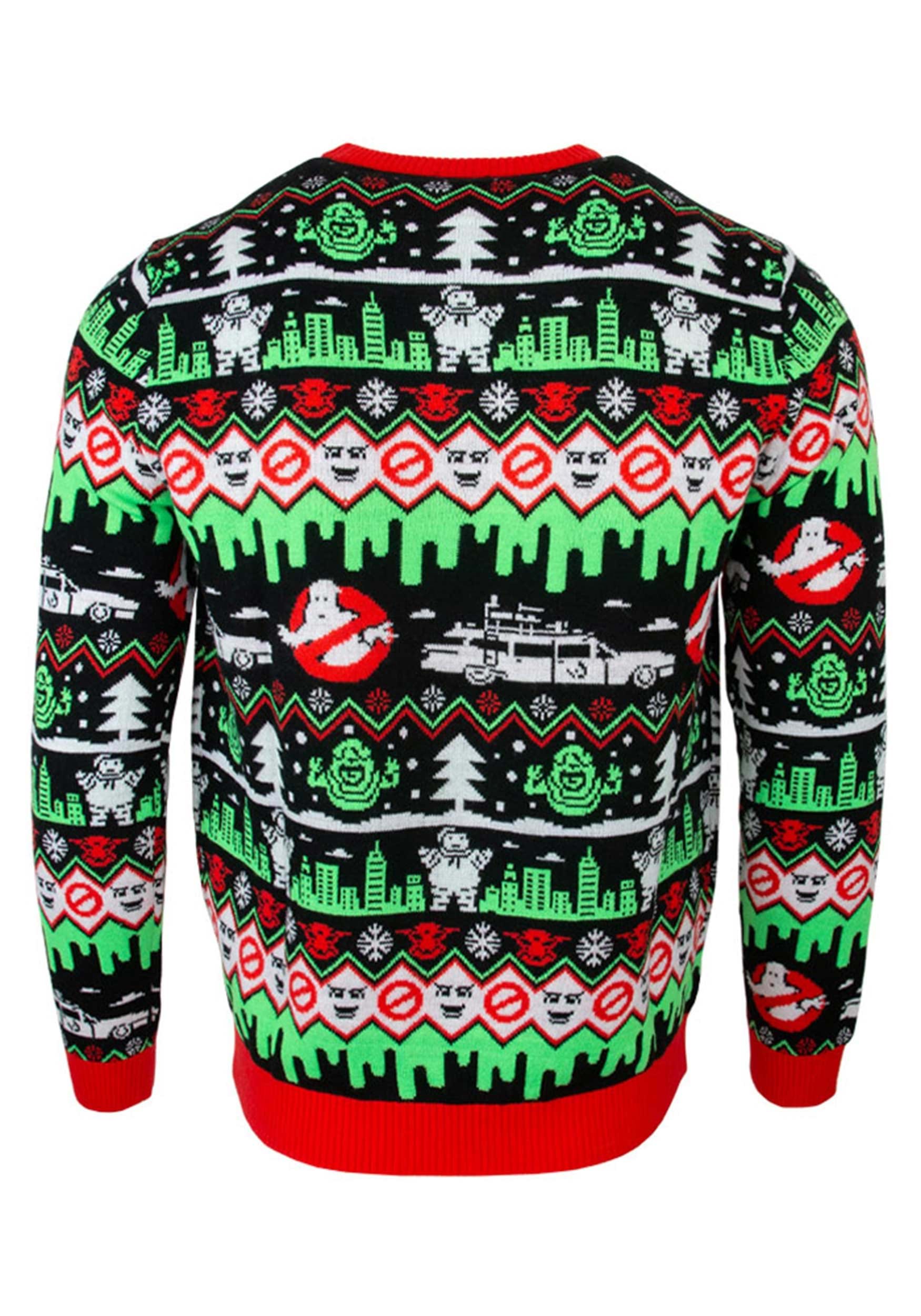 Adult Ghostbusters Ugly Christmas Sweater 4 Adult Ghostbusters Ugly Christmas Sweater