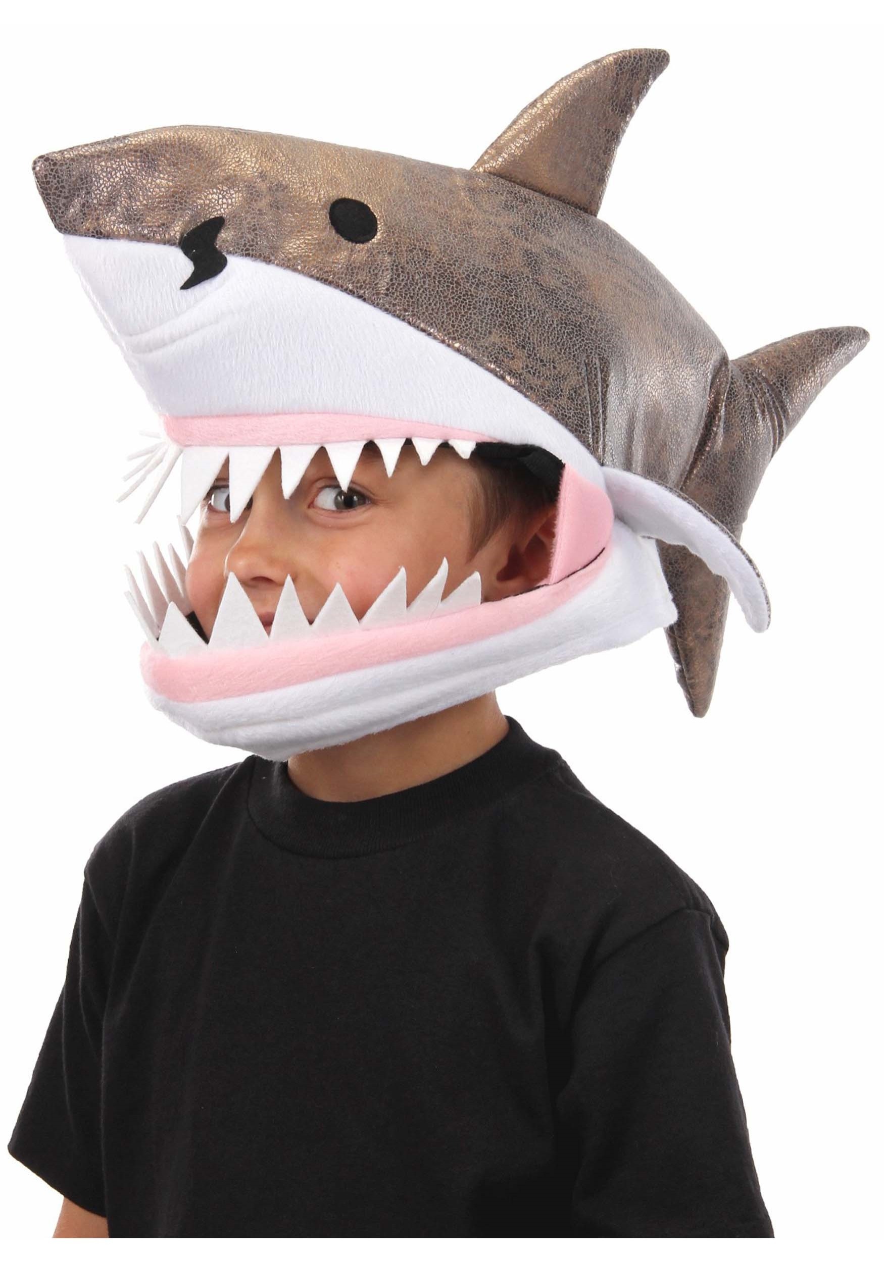 Great White Shark Plush Jawesome Costume Hat