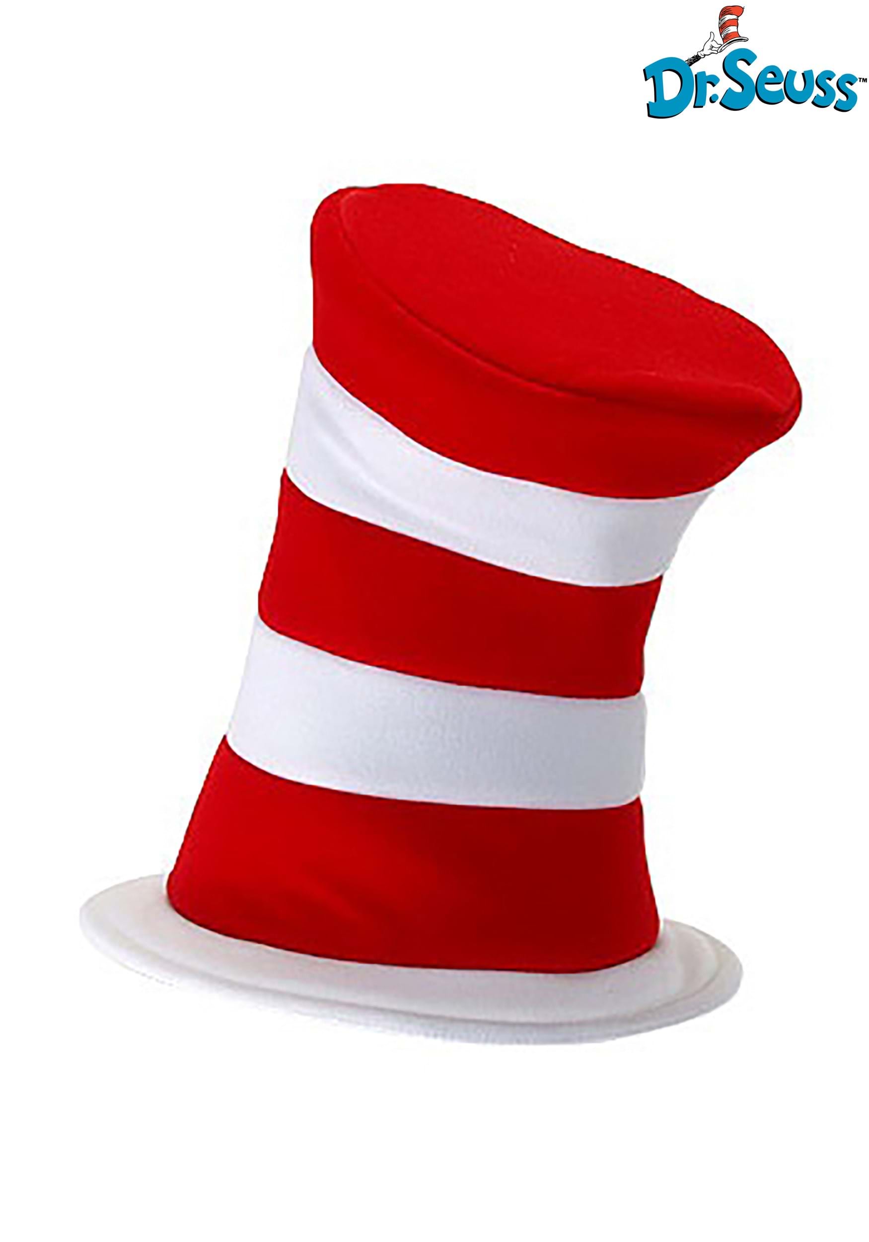 Dr. Seuss Deluxe Cat in the Hat Plush Velboa Costume Hat 1 Dr. Seuss Deluxe Cat in the Hat Plush Velboa Costume Hat