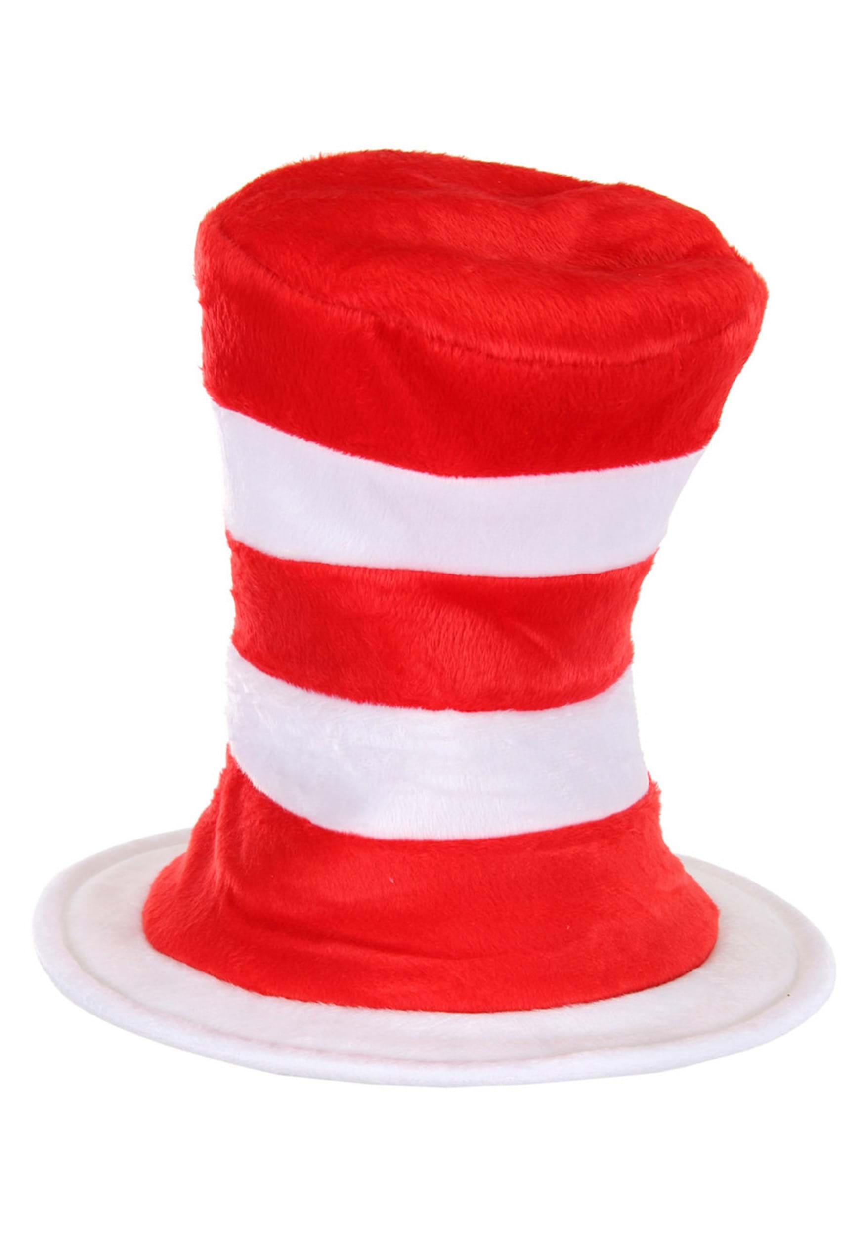 Dr. Seuss Deluxe Cat in the Hat Plush Velboa Costume Hat 3 Dr. Seuss Deluxe Cat in the Hat Plush Velboa Costume Hat