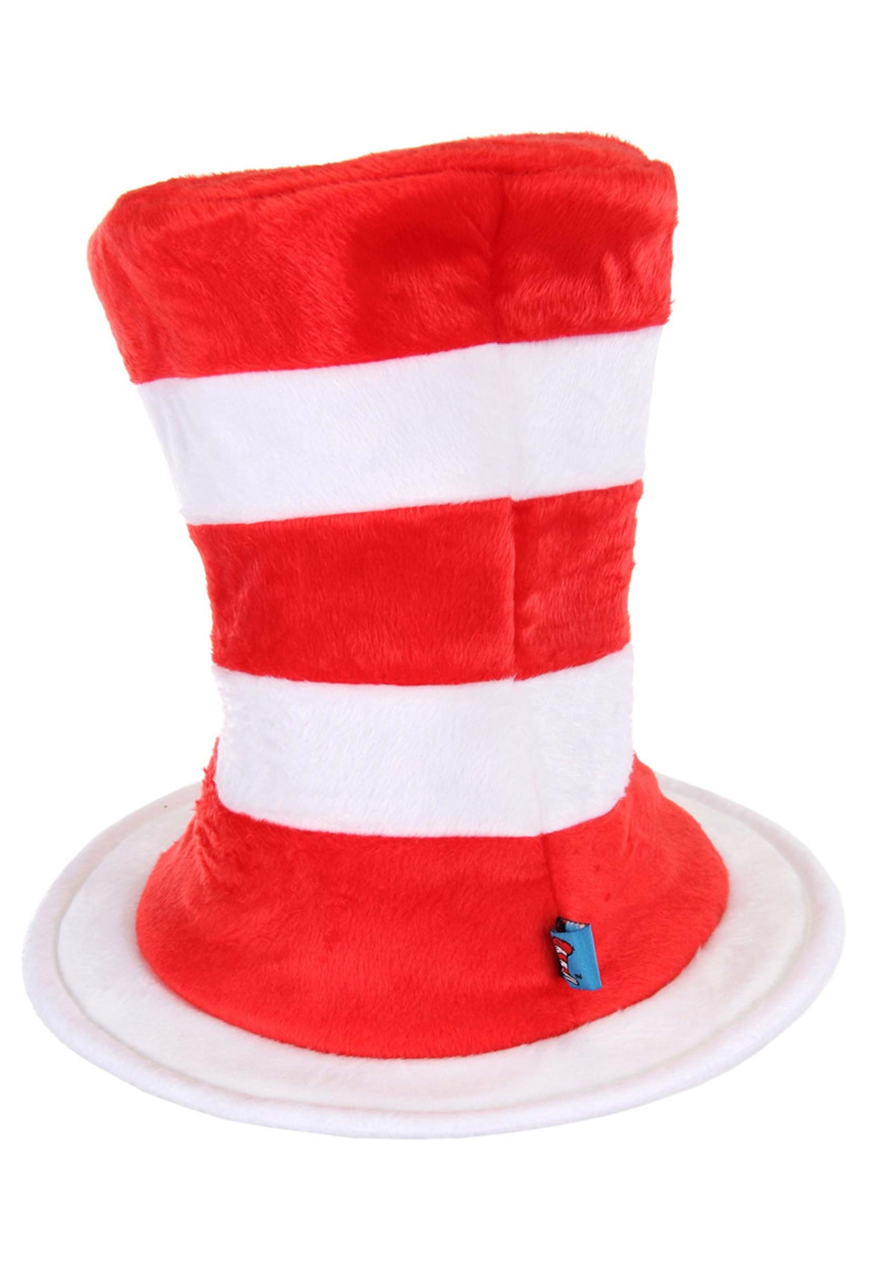 Dr. Seuss Deluxe Cat in the Hat Plush Velboa Costume Hat 4 Dr. Seuss Deluxe Cat in the Hat Plush Velboa Costume Hat