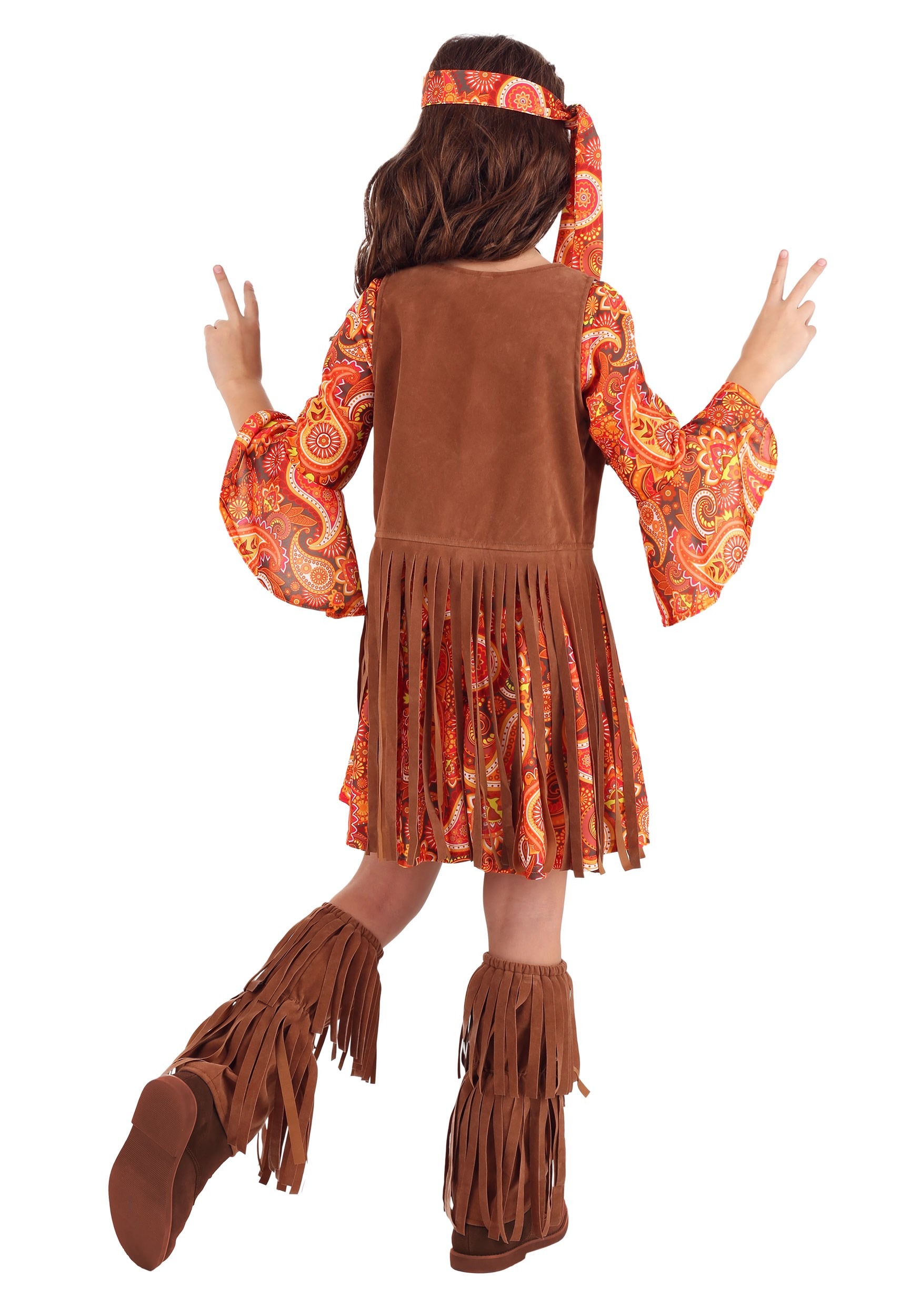 Fringe Hippie Costume for Girls