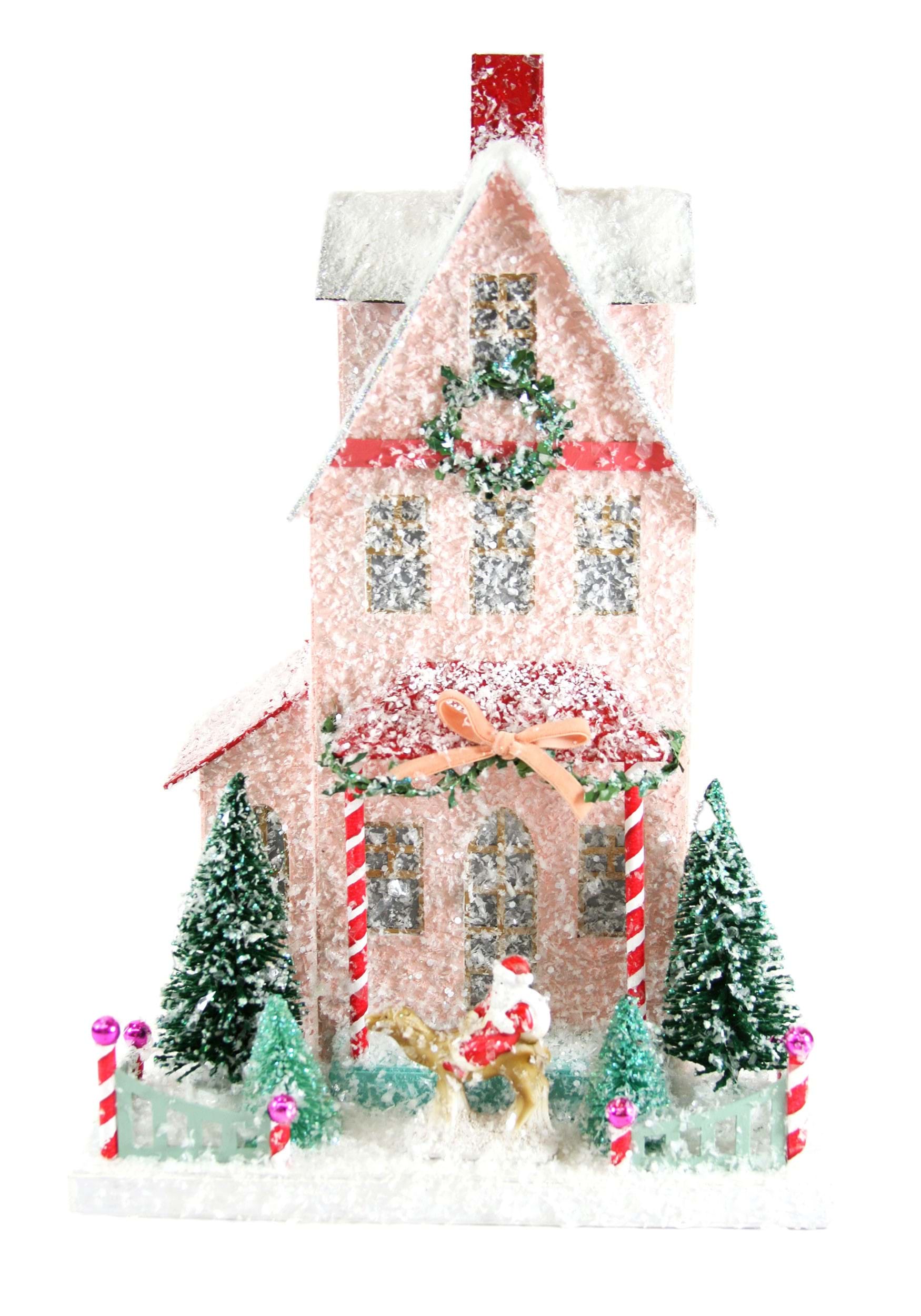 Merry Merry House Glittery Christmas Tabletop Decor 2 Merry Merry House Glittery Christmas Tabletop Decor