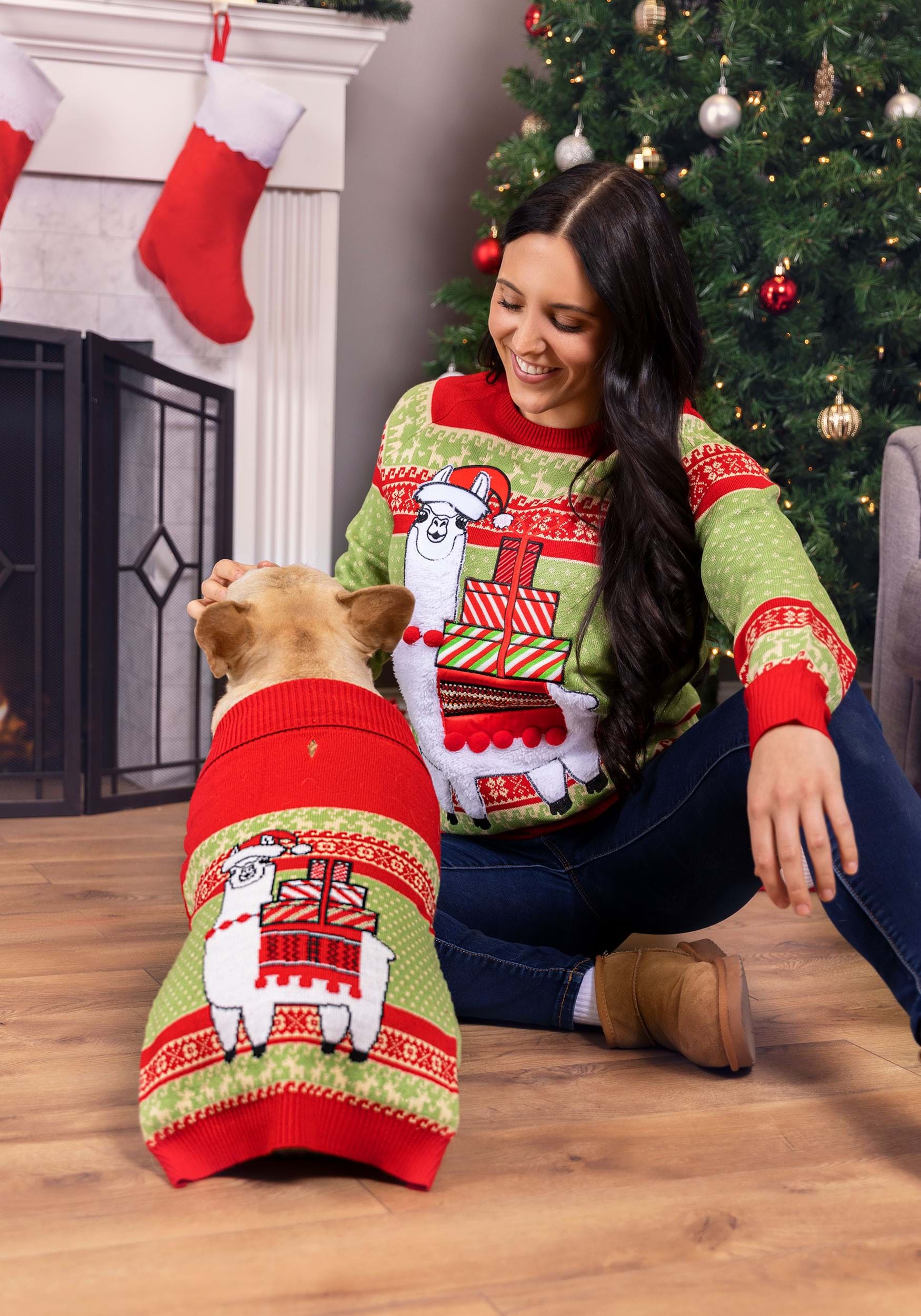 Adult Christmas Llama Ugly Sweater