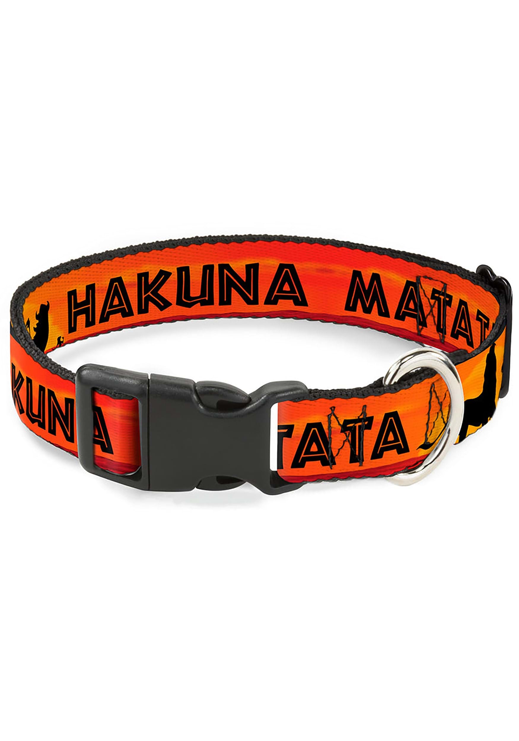 Lion King Hakuna Matata Sunset Plastic Clip Dog Collar
