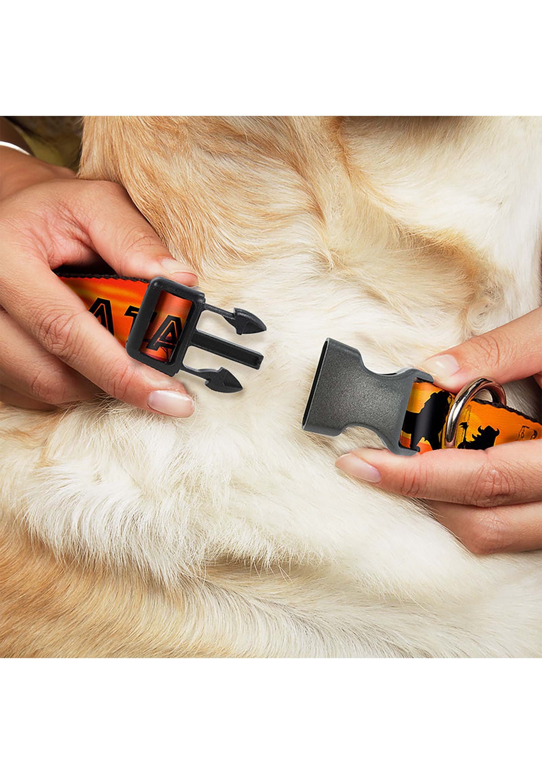 Lion King Hakuna Matata Sunset Plastic Clip Dog Collar