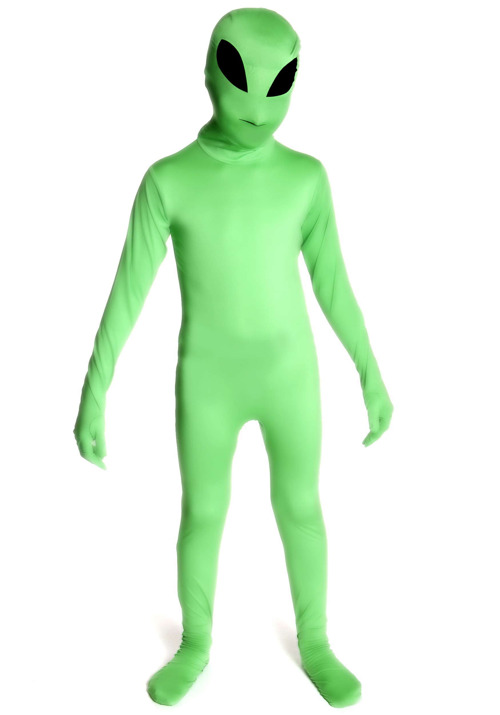 Kid's Glow Alien Morphsuit Costume 1 Kid's Glow Alien Morphsuit Costume