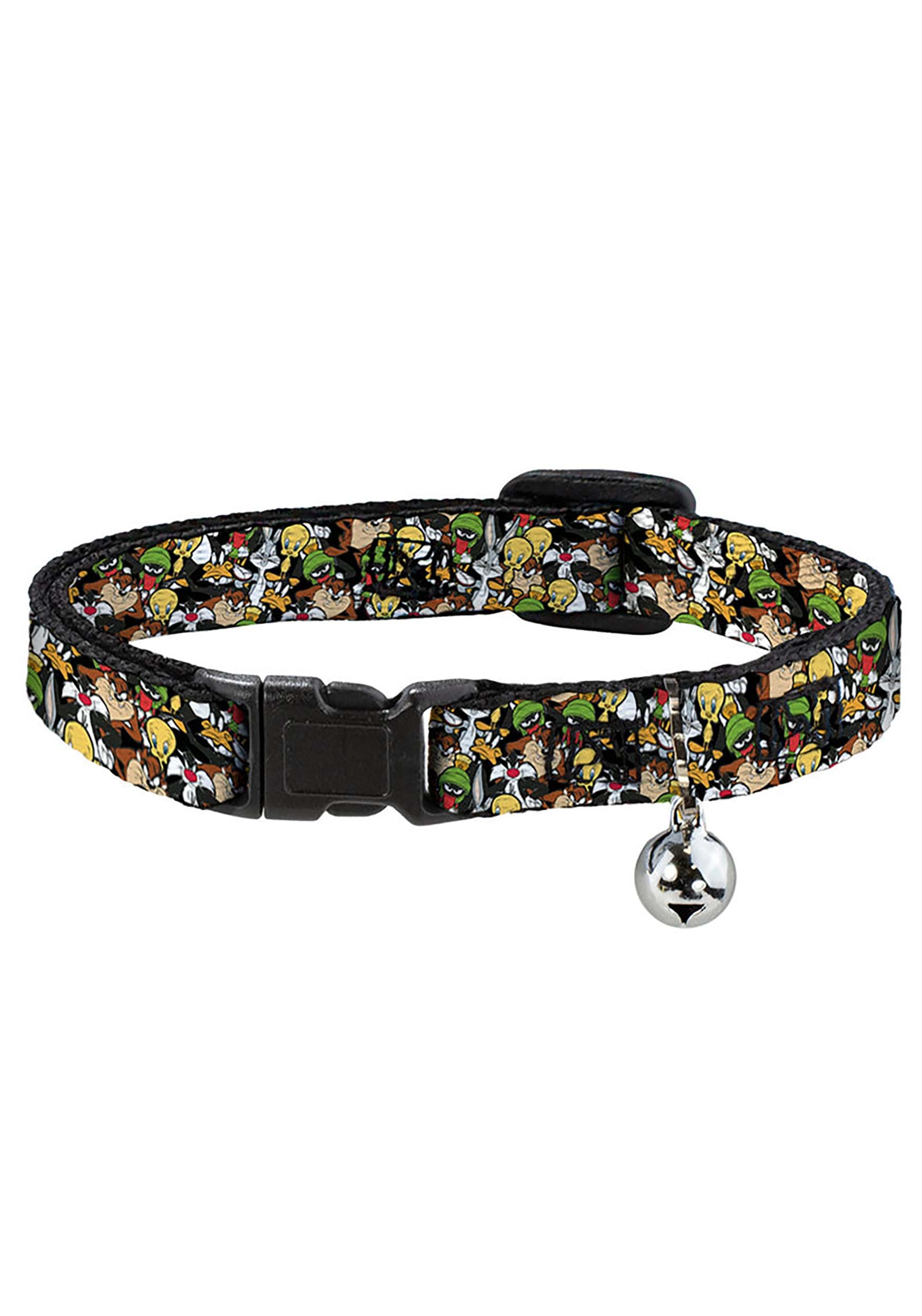 Looney Tunes 6 Character Stacked Collage Breakaway Cat Collar