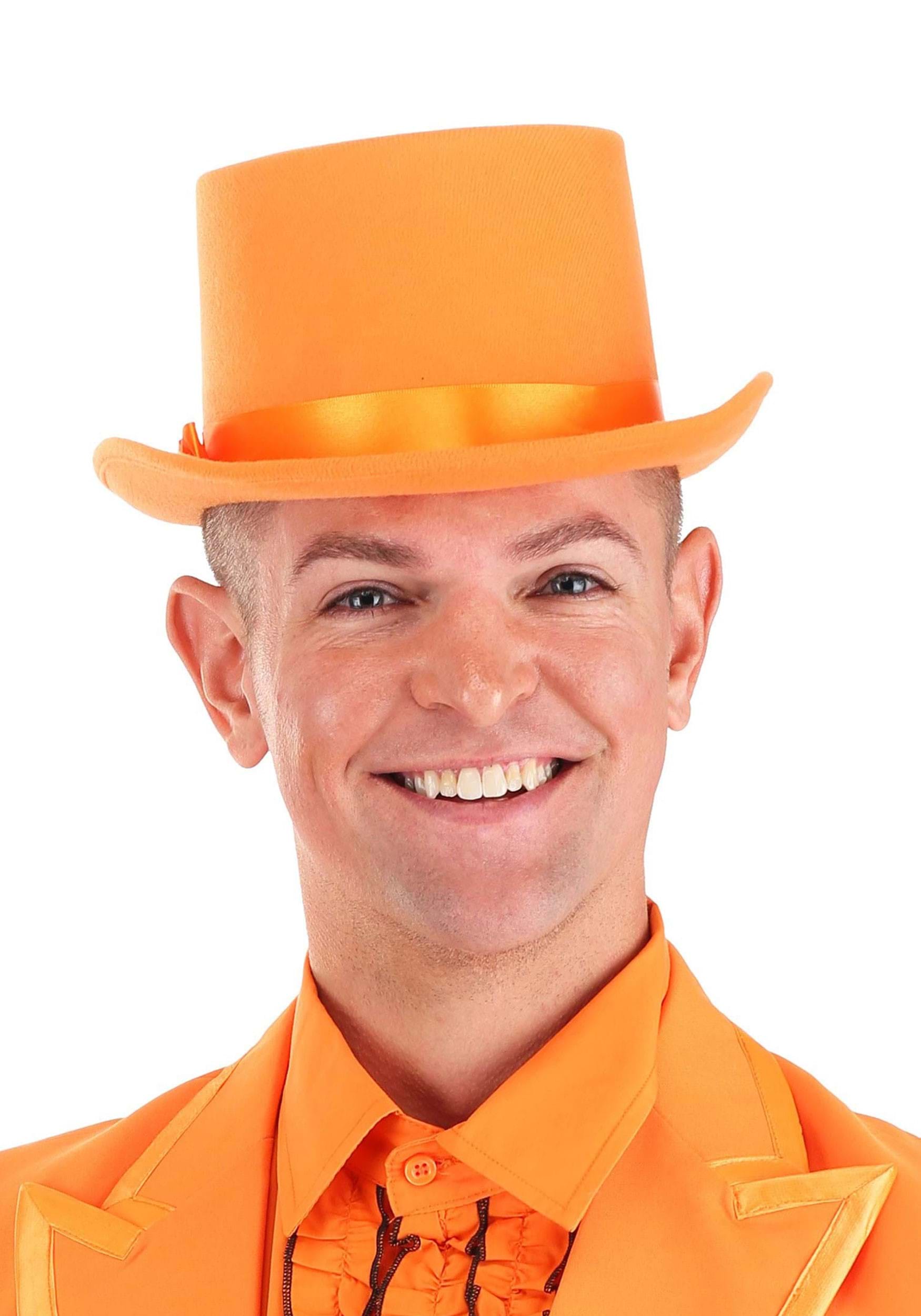 Orange Tuxedo Top Hat Accessory