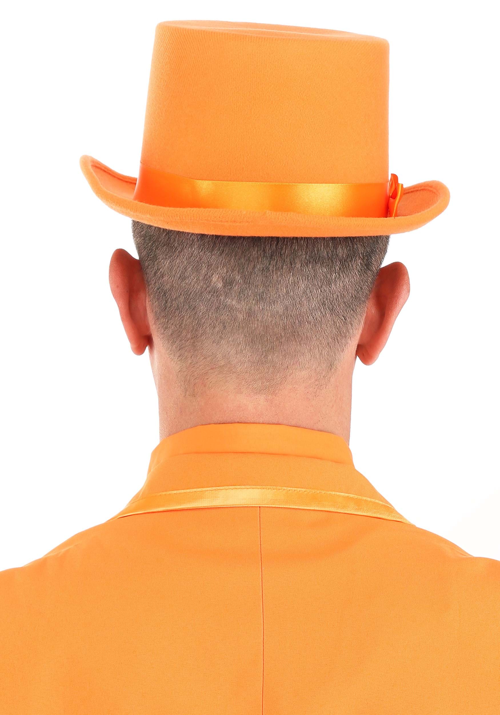 Orange Tuxedo Top Hat Accessory