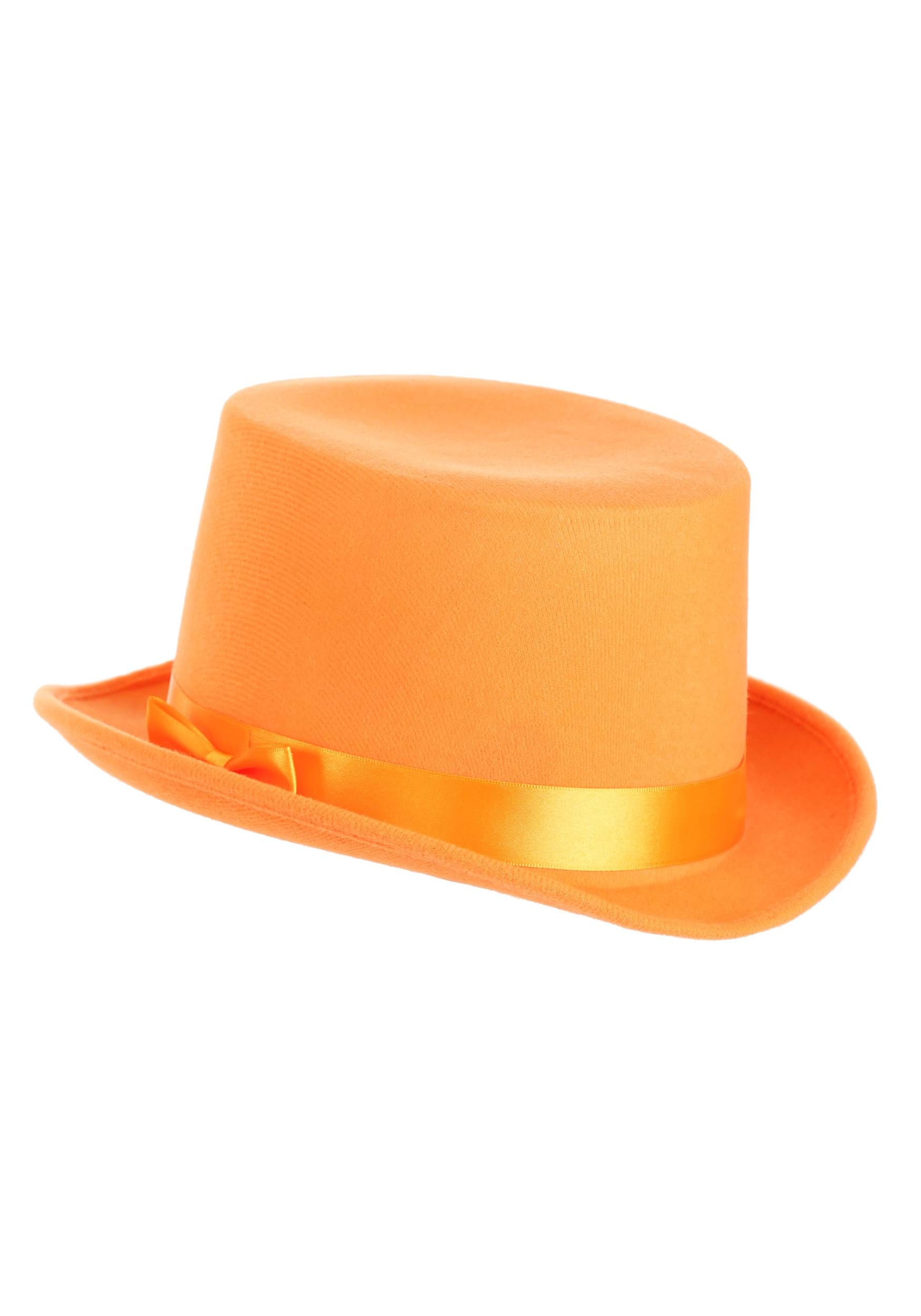 Orange Tuxedo Top Hat Accessory
