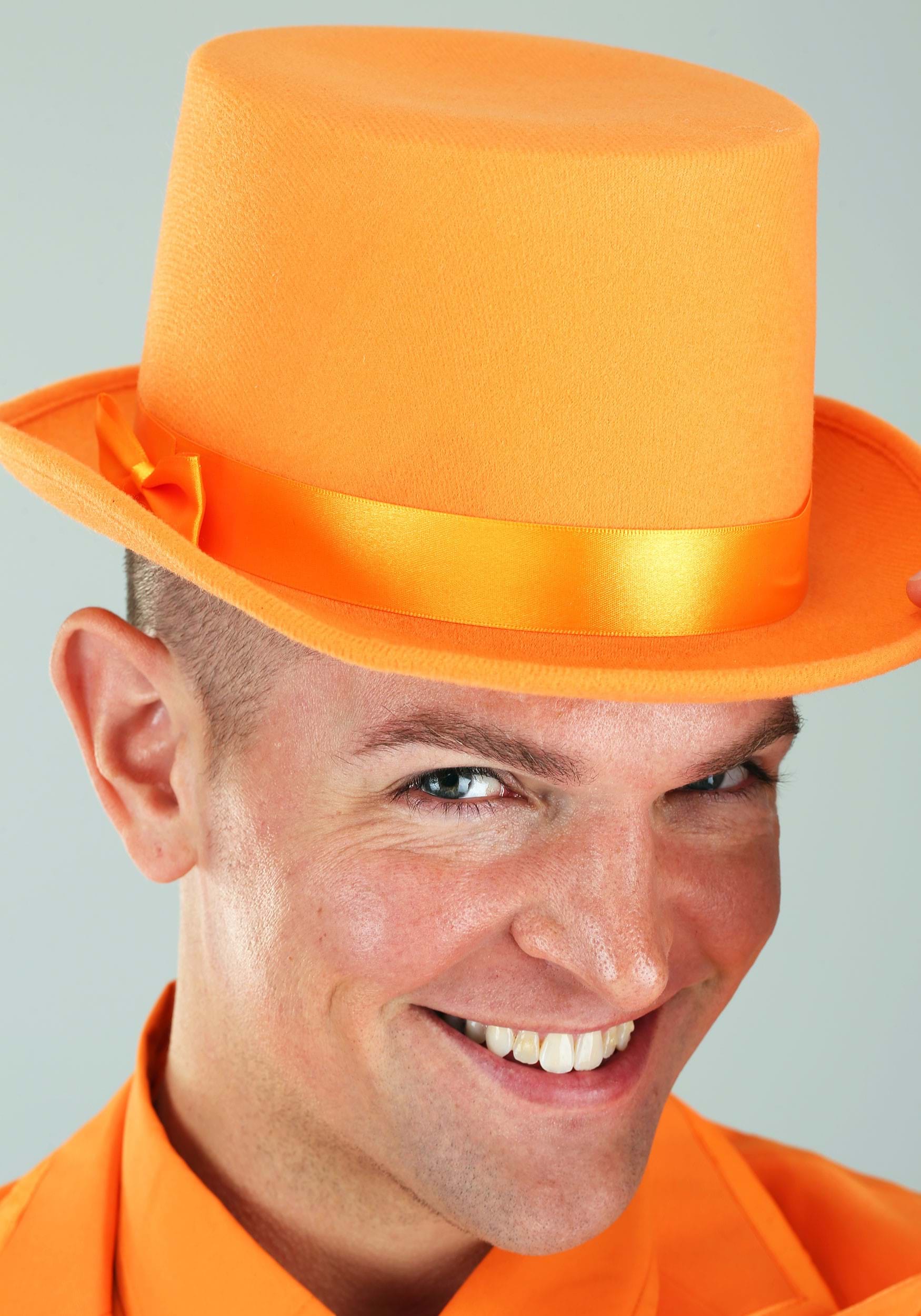 Orange Tuxedo Top Hat Accessory