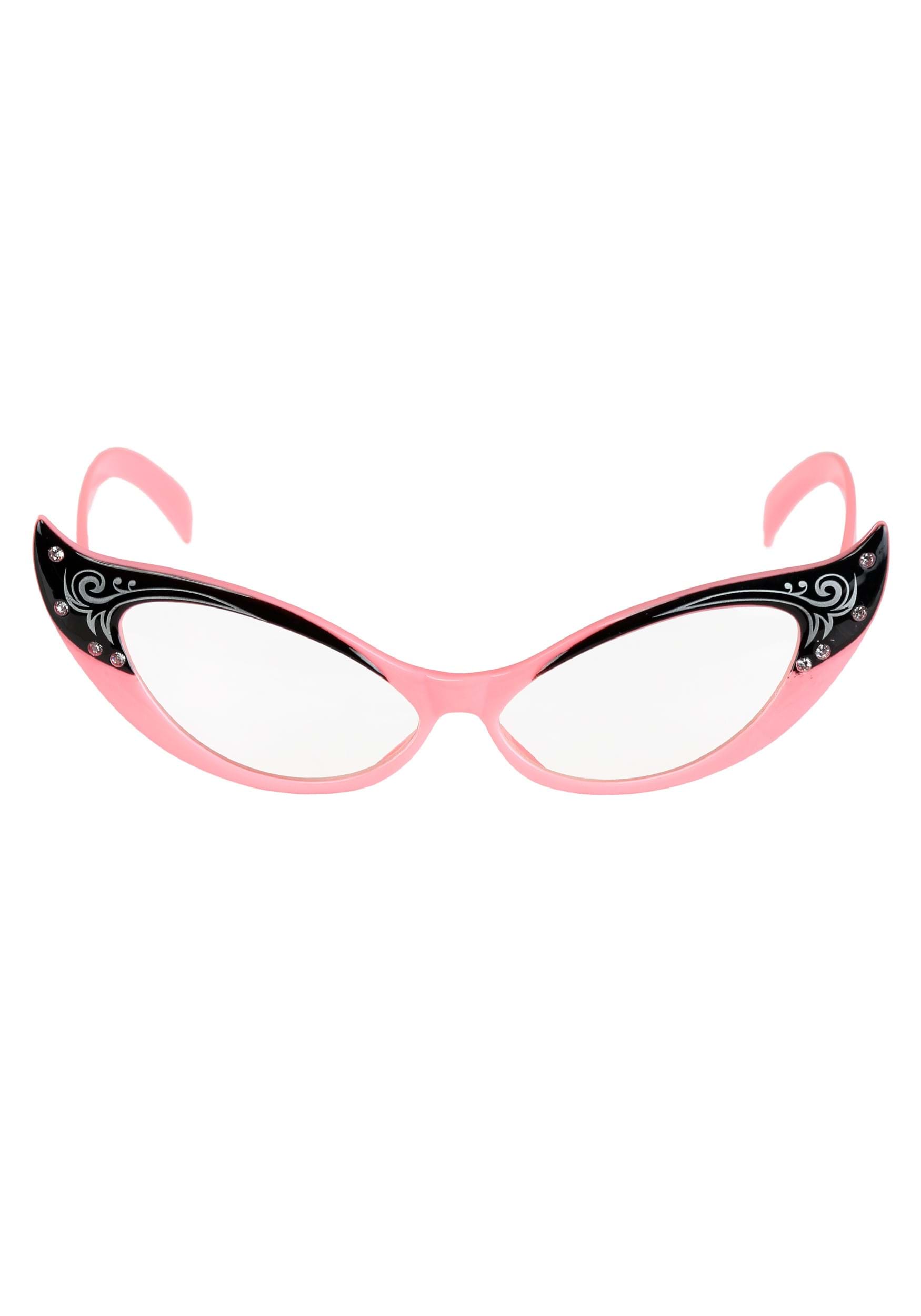 Women's Vintage Pink Cat Eyes Glasses