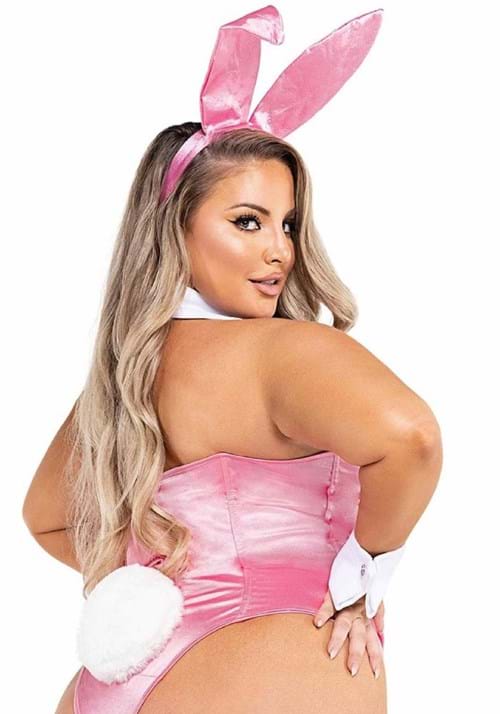 Plus Pink Playboy Bunny Costume for Women