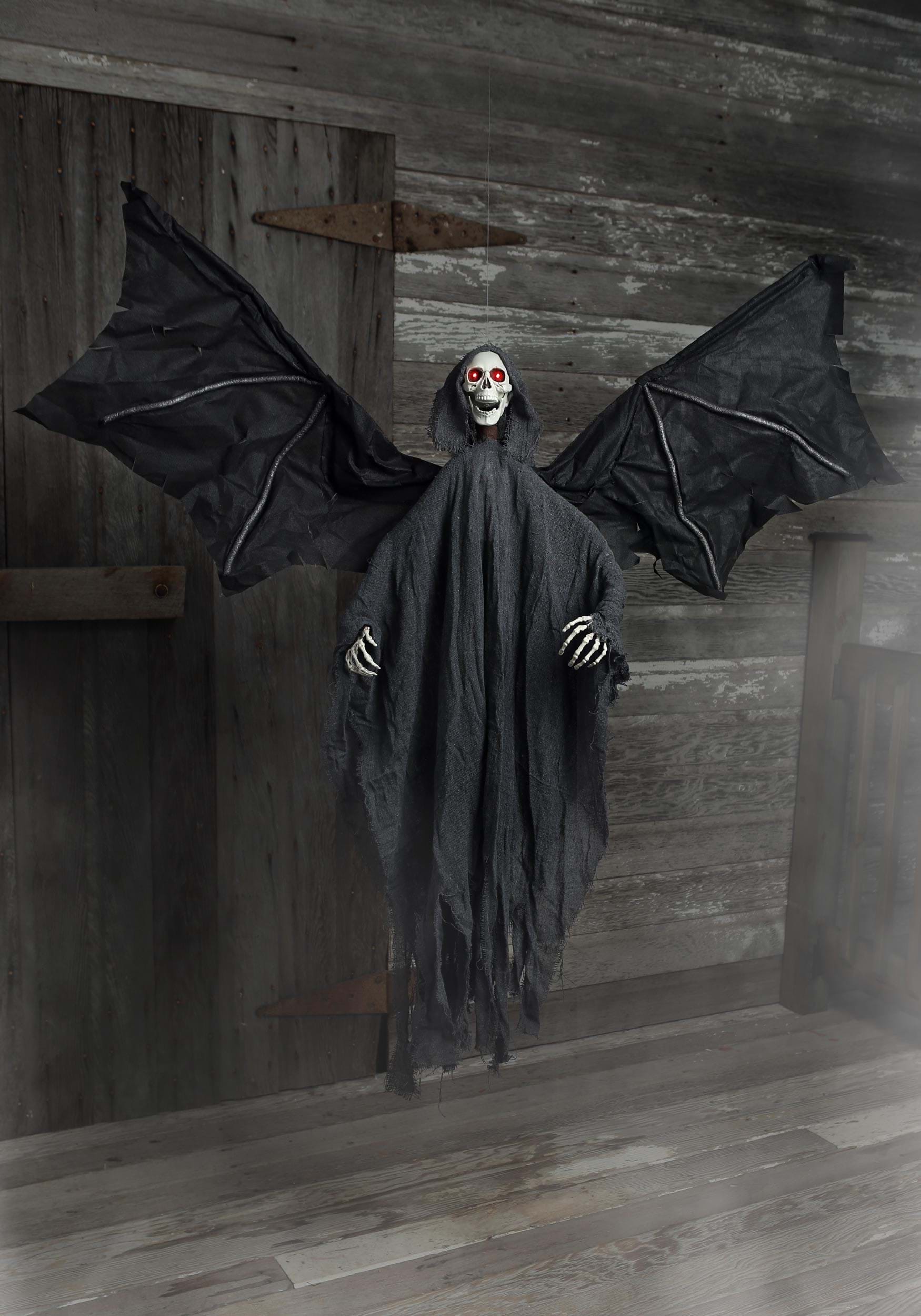 Animated 3.8FT Flying Grim Reaper Halloween Decoration
