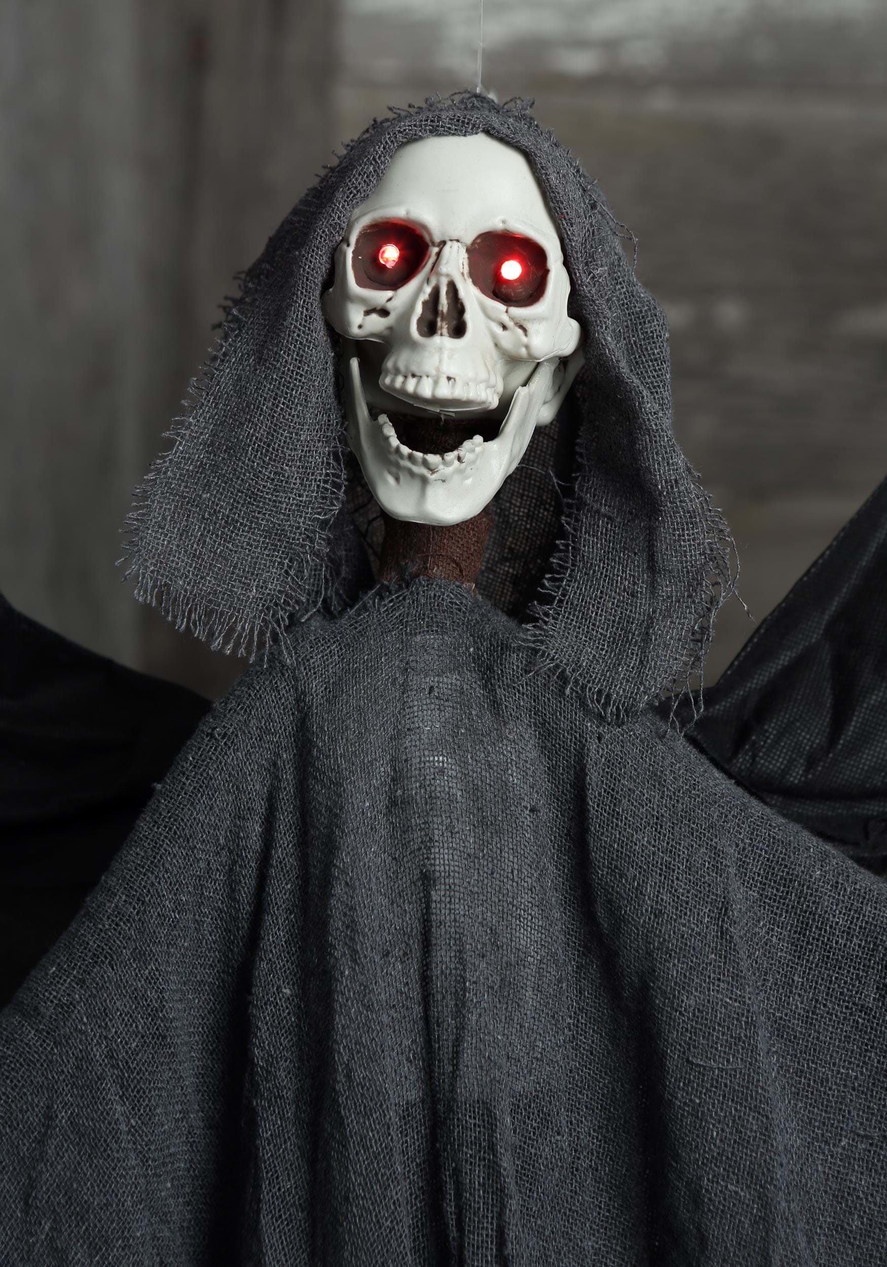 Animated 3.8FT Flying Grim Reaper Halloween Decoration