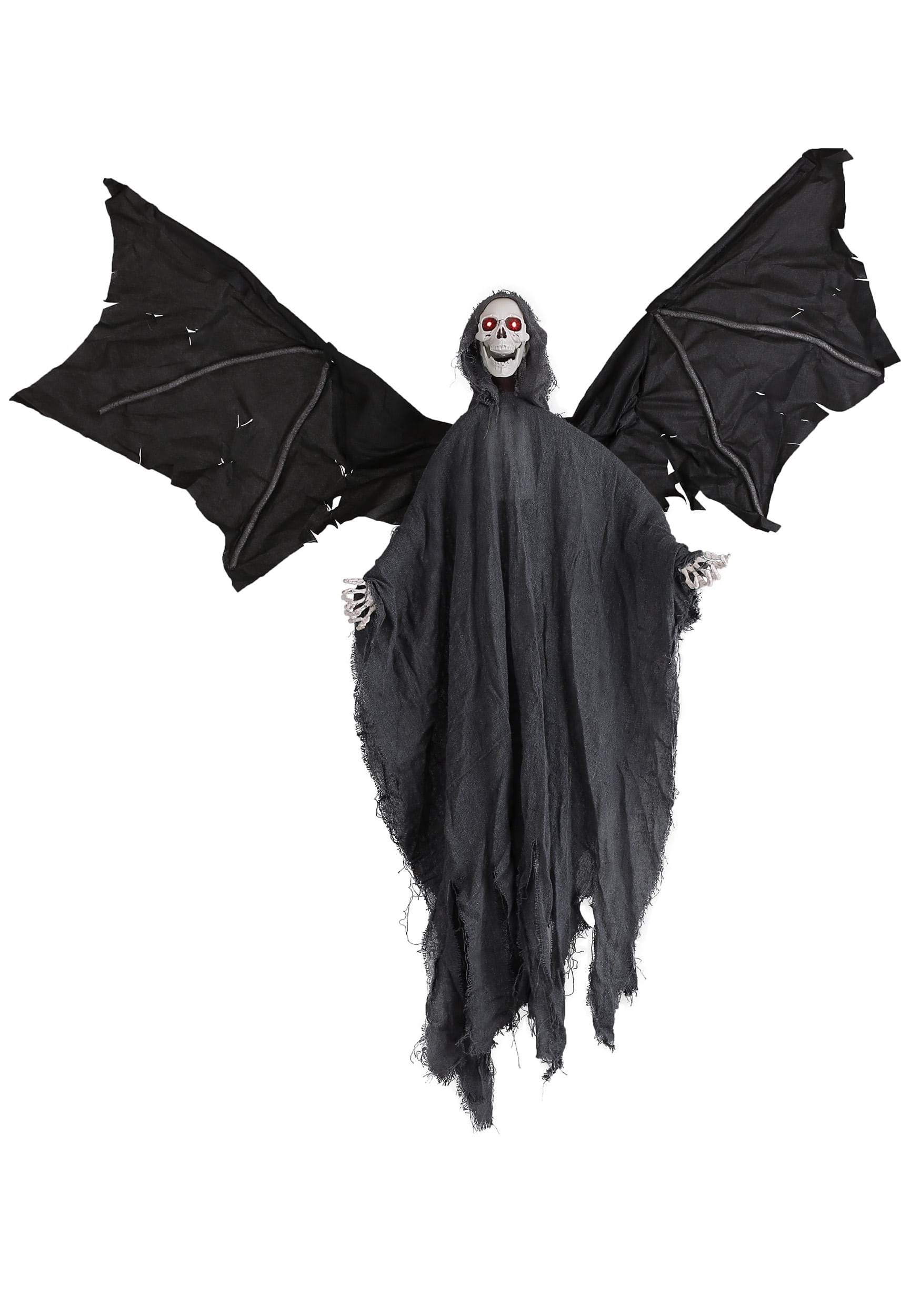 Animated 3.8FT Flying Grim Reaper Halloween Decoration