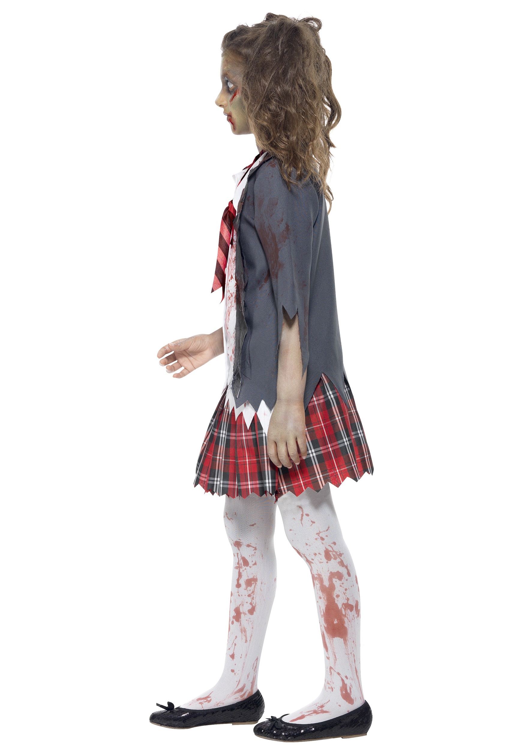 Girls Zombie School Girl Costume