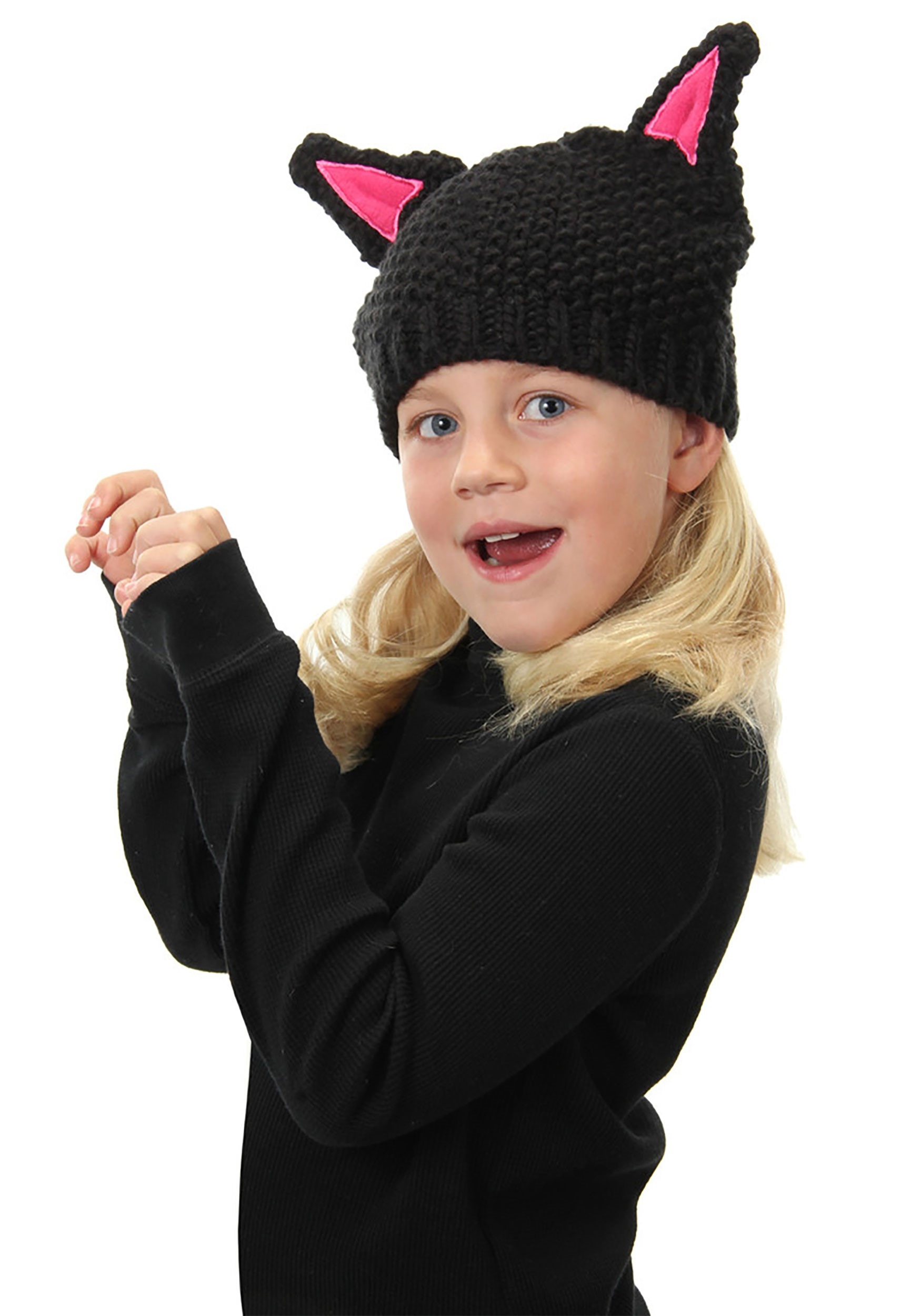 Black Cat Knit Beanie