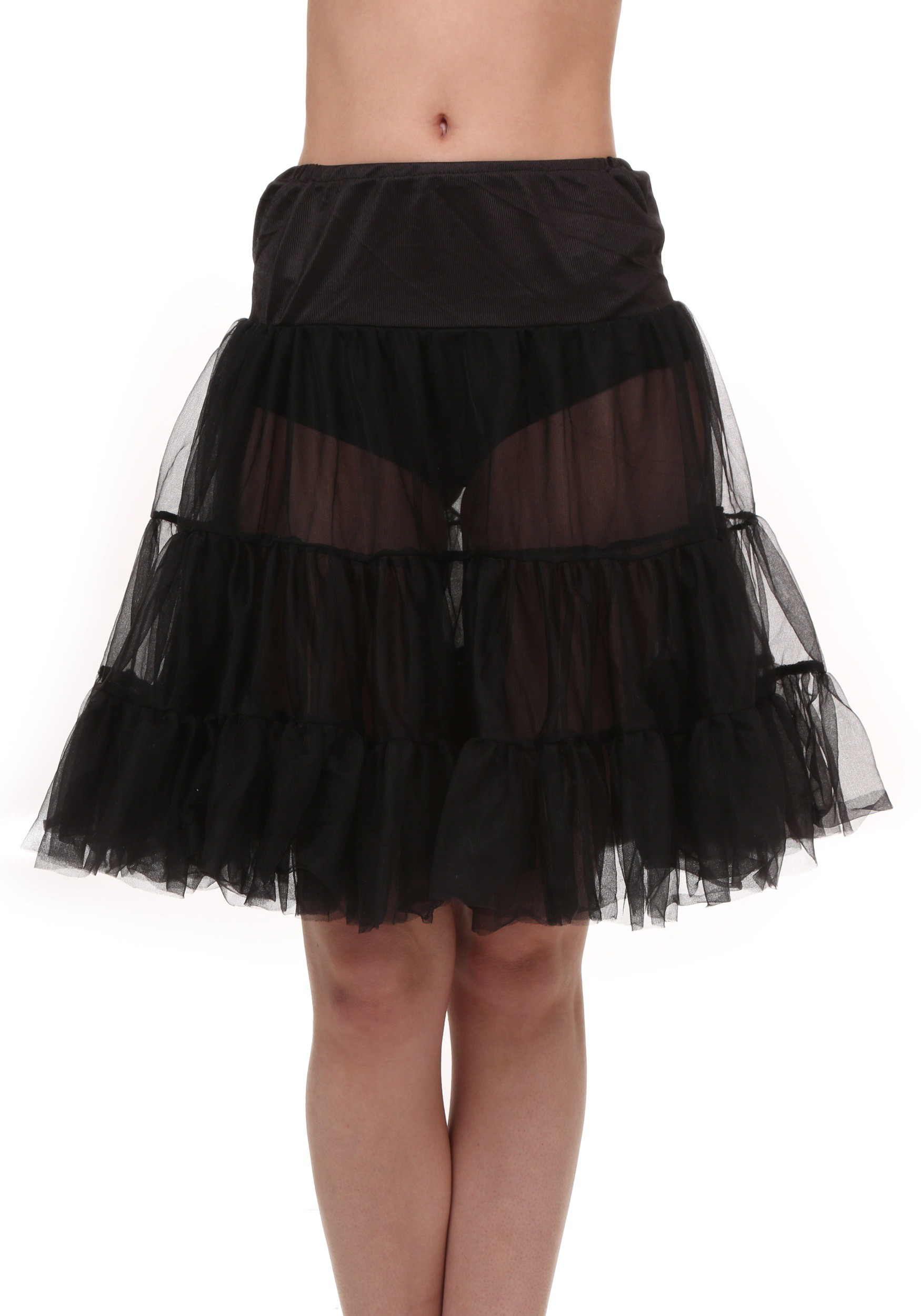 Exclusive Adult Knee Length Crinoline Black