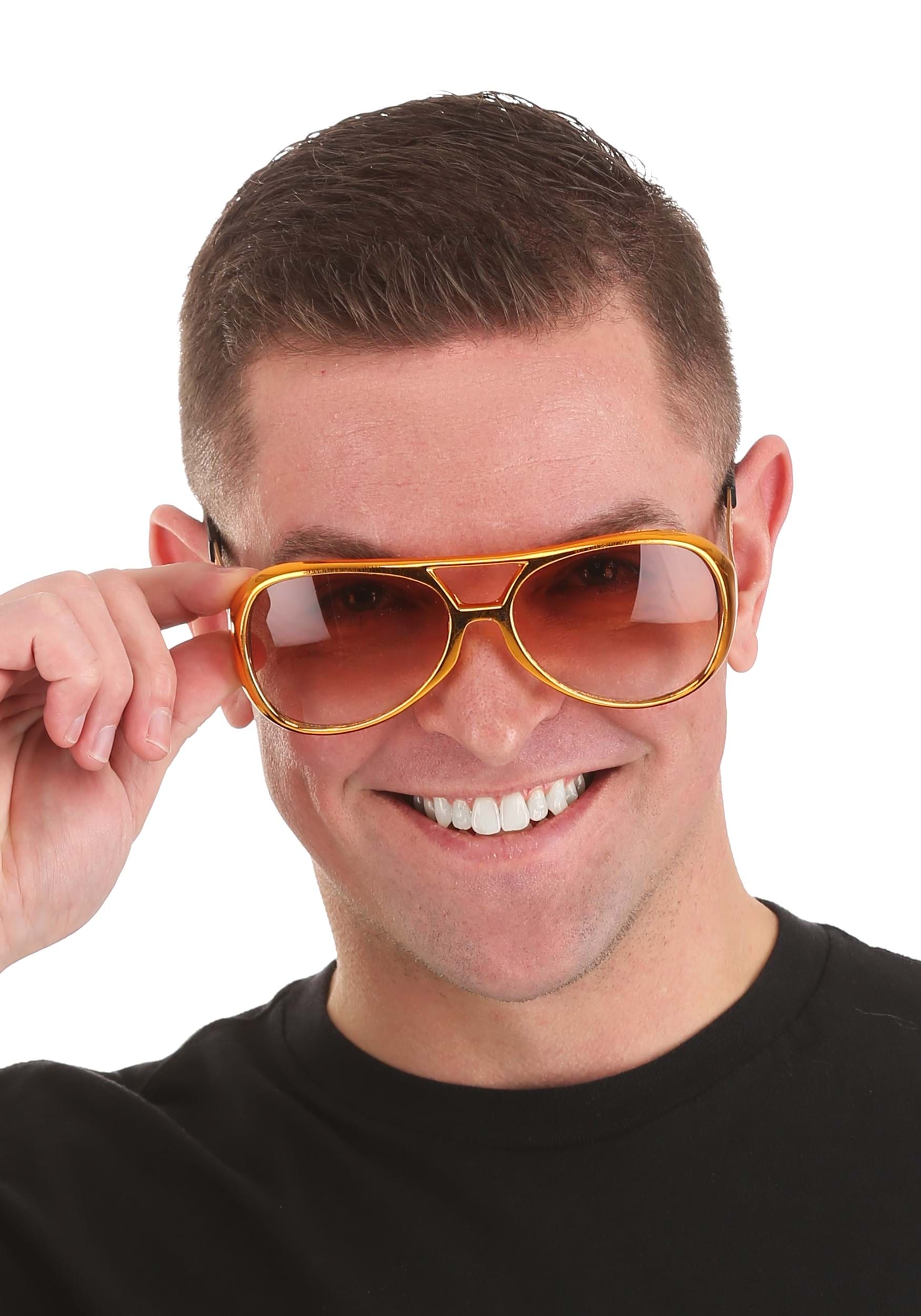 Rock & Roller Glasses Gold and Brown Color
