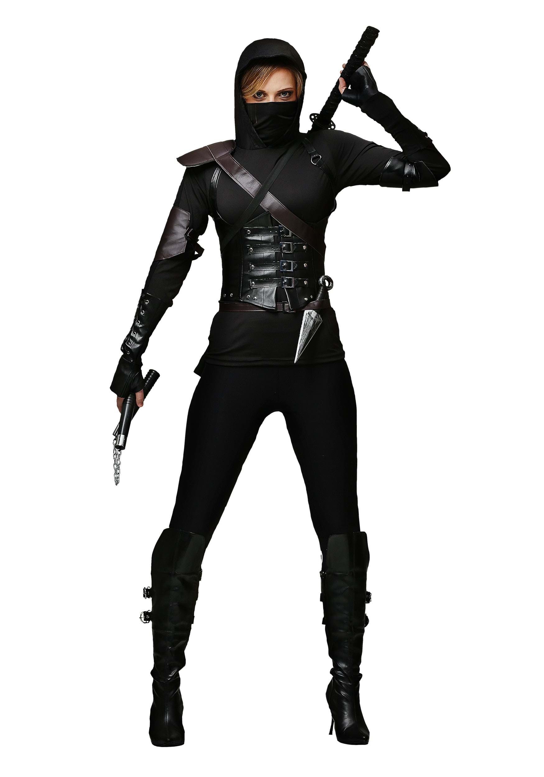 Dark Shadow Ninja Assassin Costume for Women