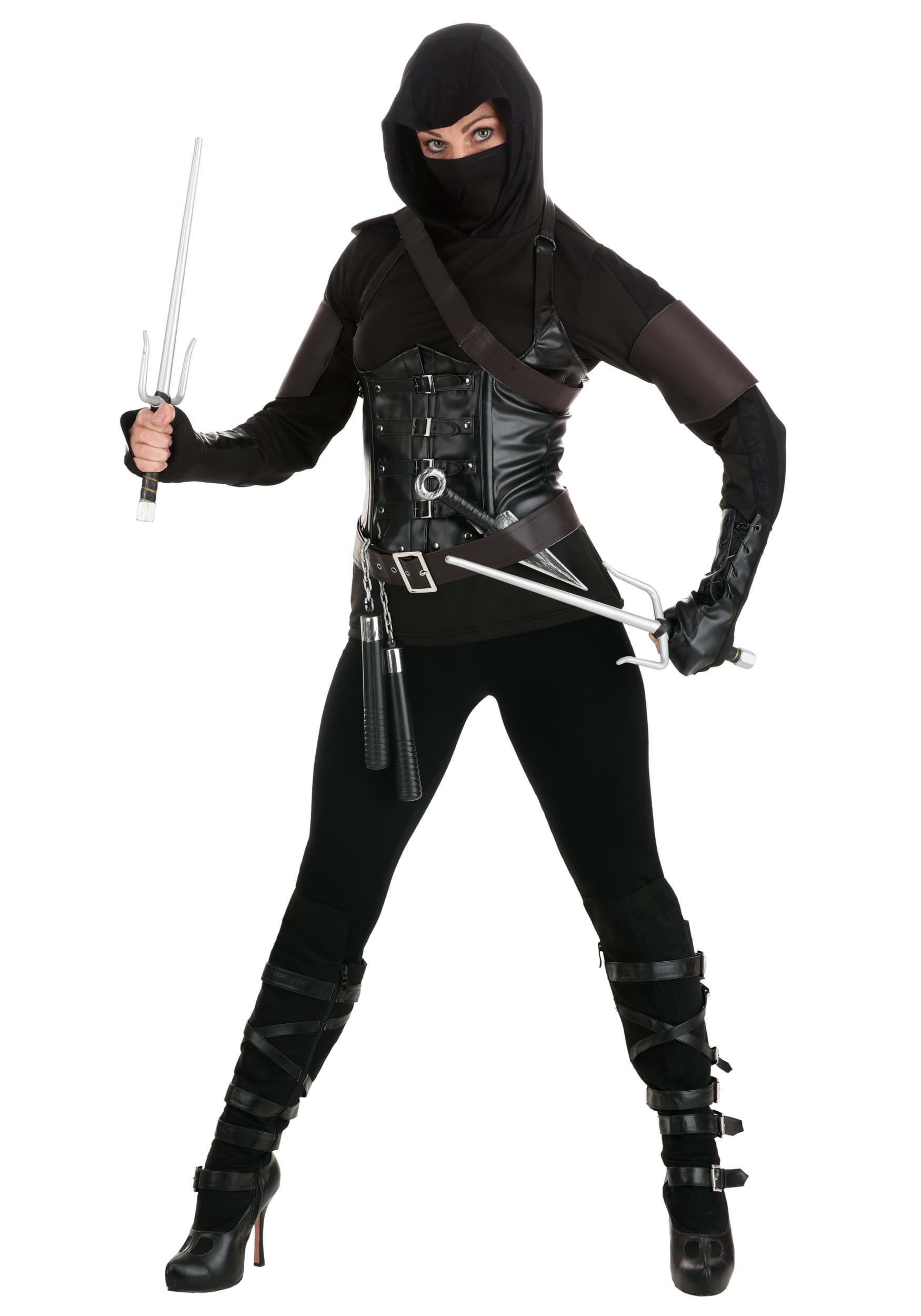 Dark Shadow Ninja Assassin Costume for Women