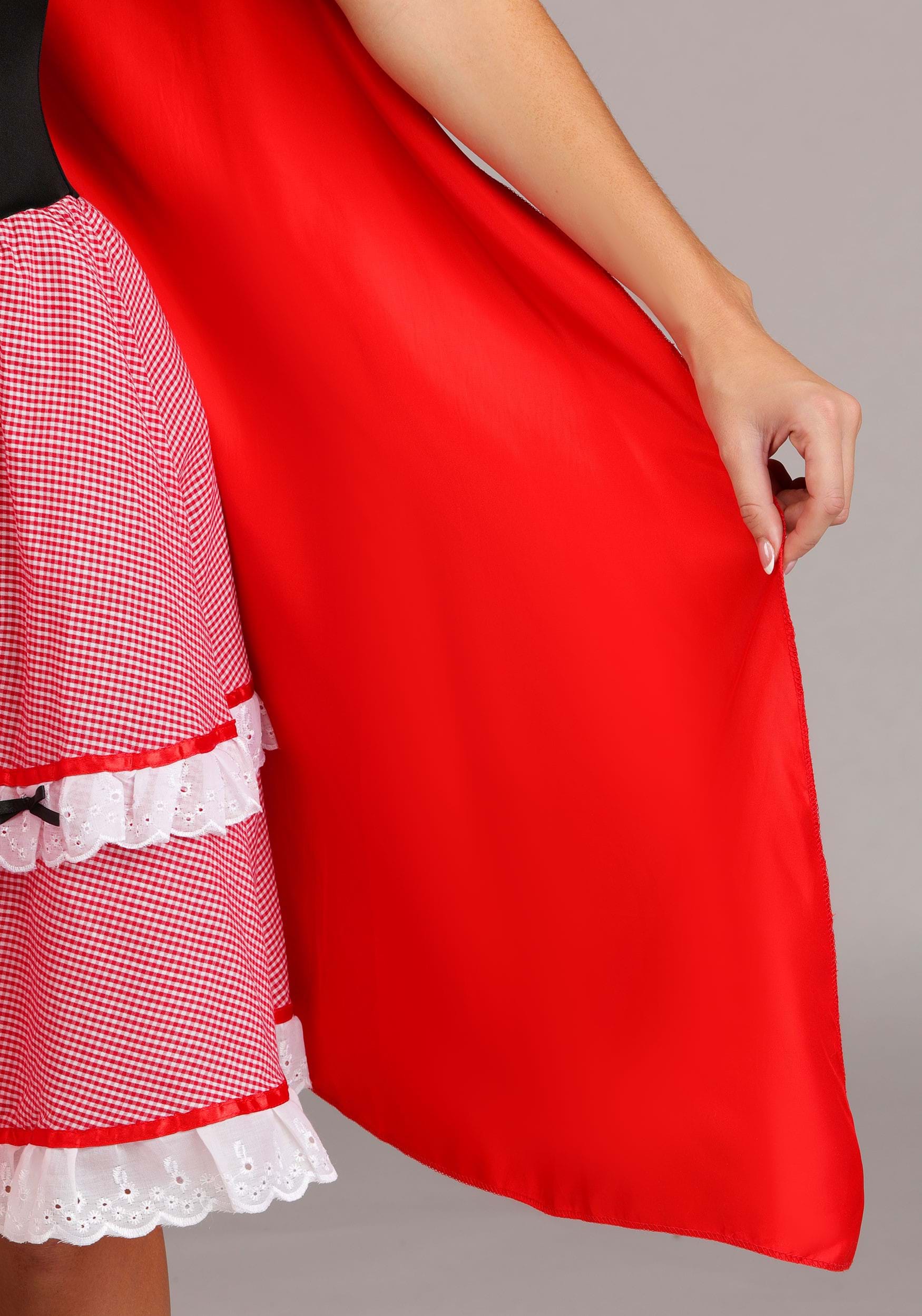 Women's Red Riding Hood Knee Length Dress Costume