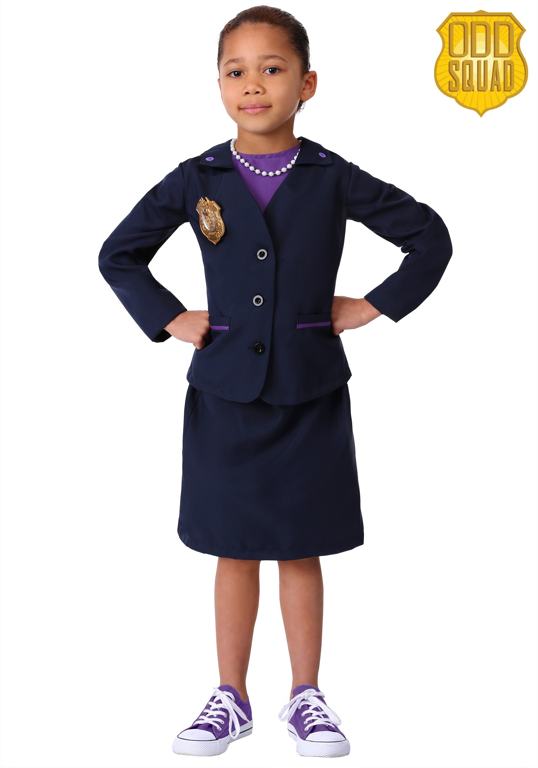 Girl's Odd Squad Ms. O Navy Suit Costume