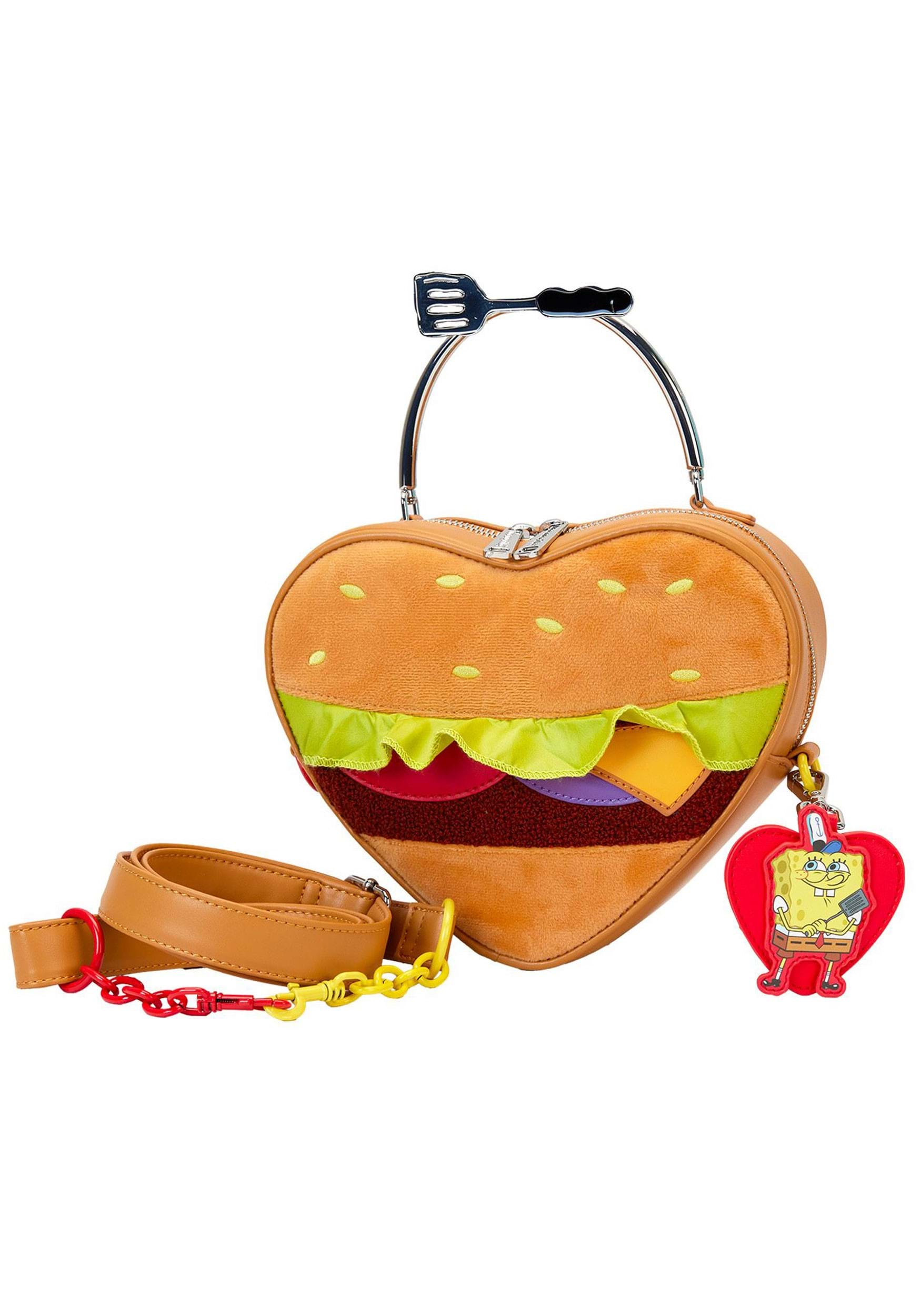 Nickelodeon Spongebob Krabby Patty Plush Loungefly Crossbody Bag