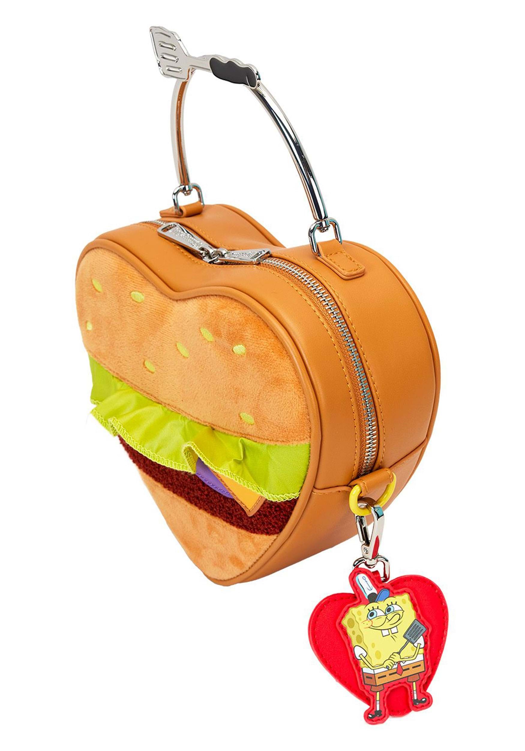 Nickelodeon Spongebob Krabby Patty Plush Loungefly Crossbody Bag