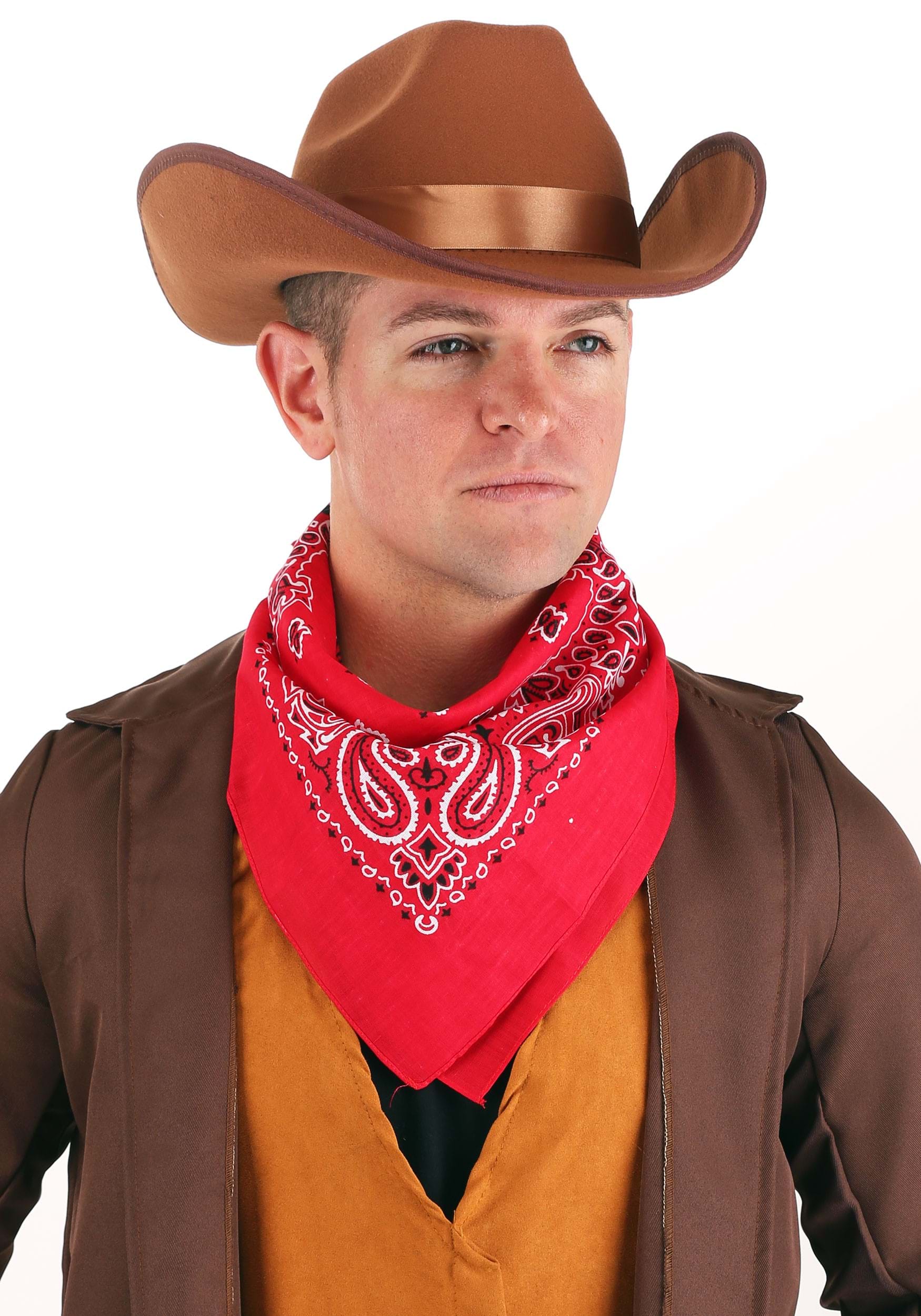 Adult Brown Western Vigilante Outlaw Costume Cowboy Hat