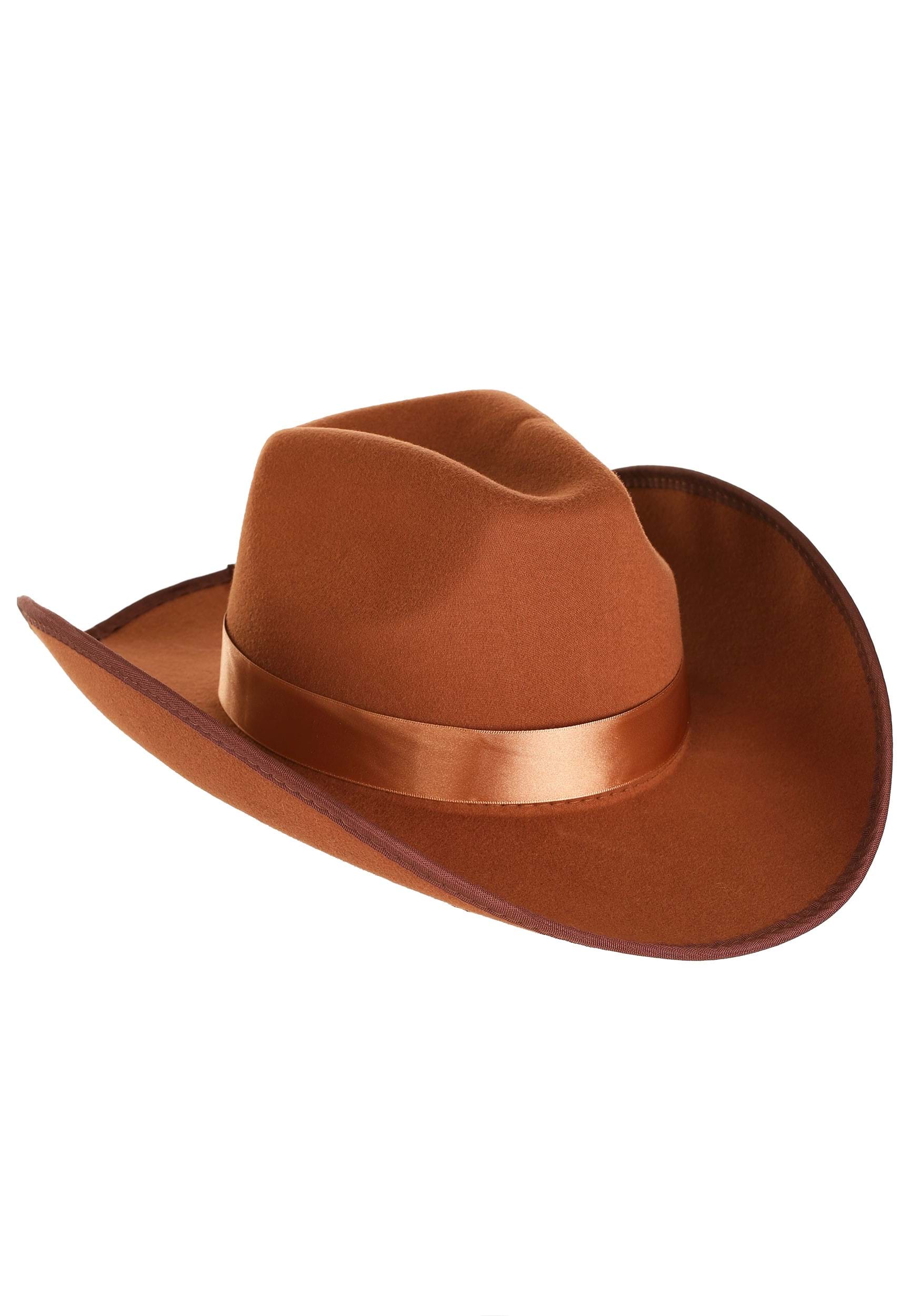 Adult Brown Western Vigilante Outlaw Costume Cowboy Hat
