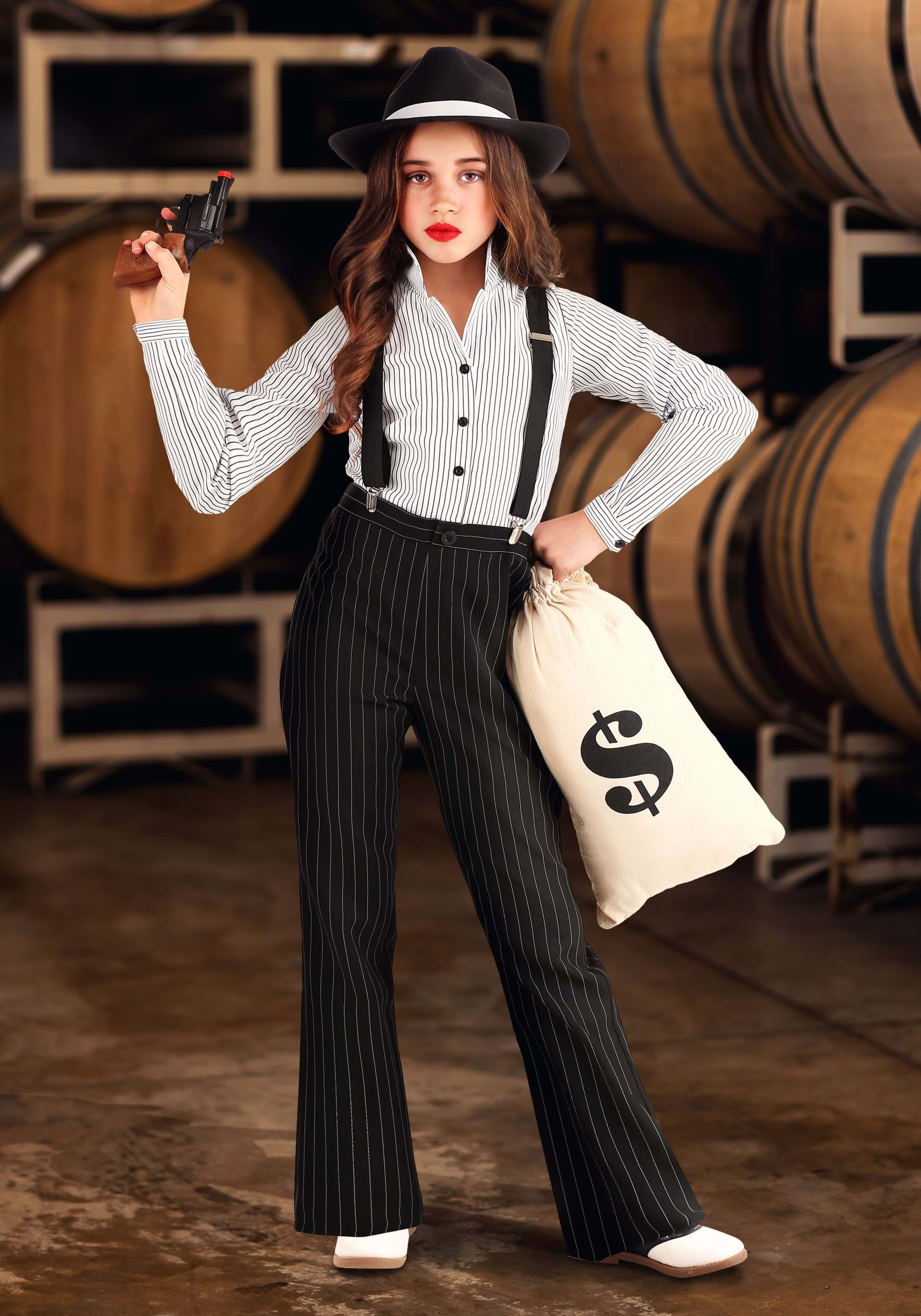 Girl's 1920s Gangster Lady Girls Costume