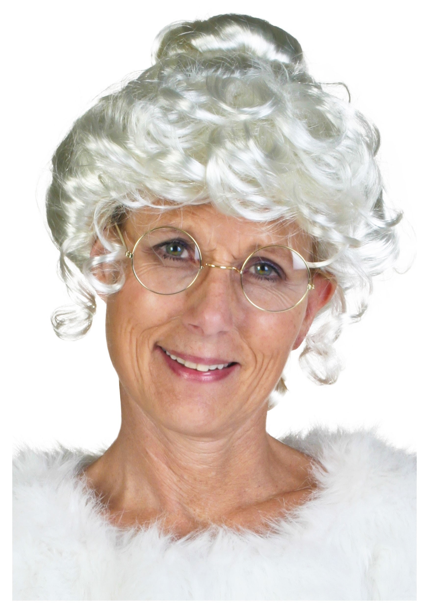 Women's Deluxe Mrs. Claus Wig 1 Women's Deluxe Mrs. Claus Wig