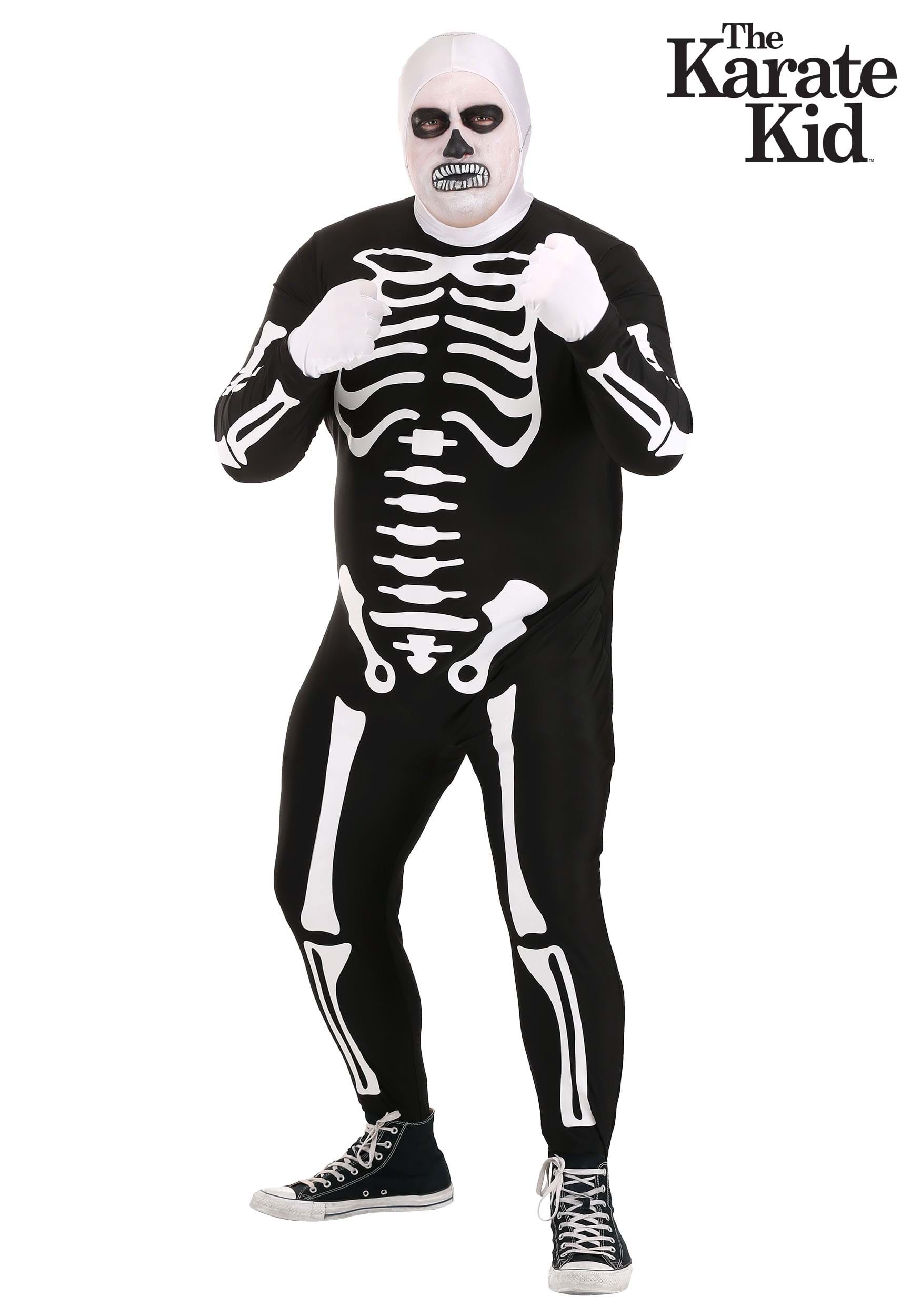 Adult Plus Size Authentic Karate Kid Skeleton Suit
