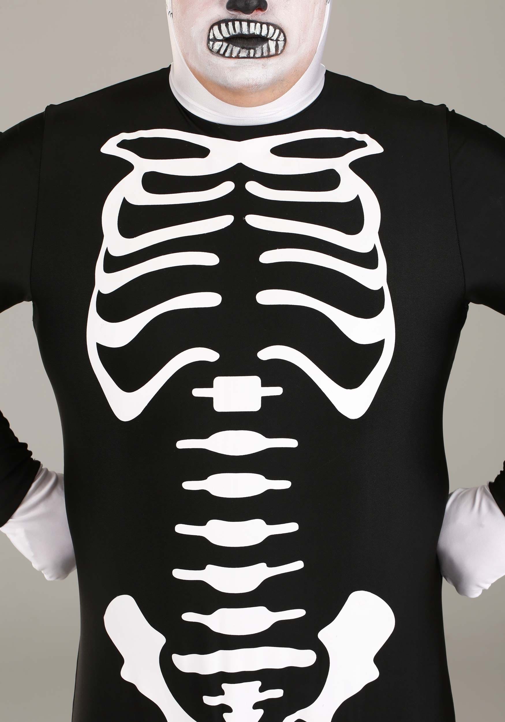 Adult Plus Size Authentic Karate Kid Skeleton Suit