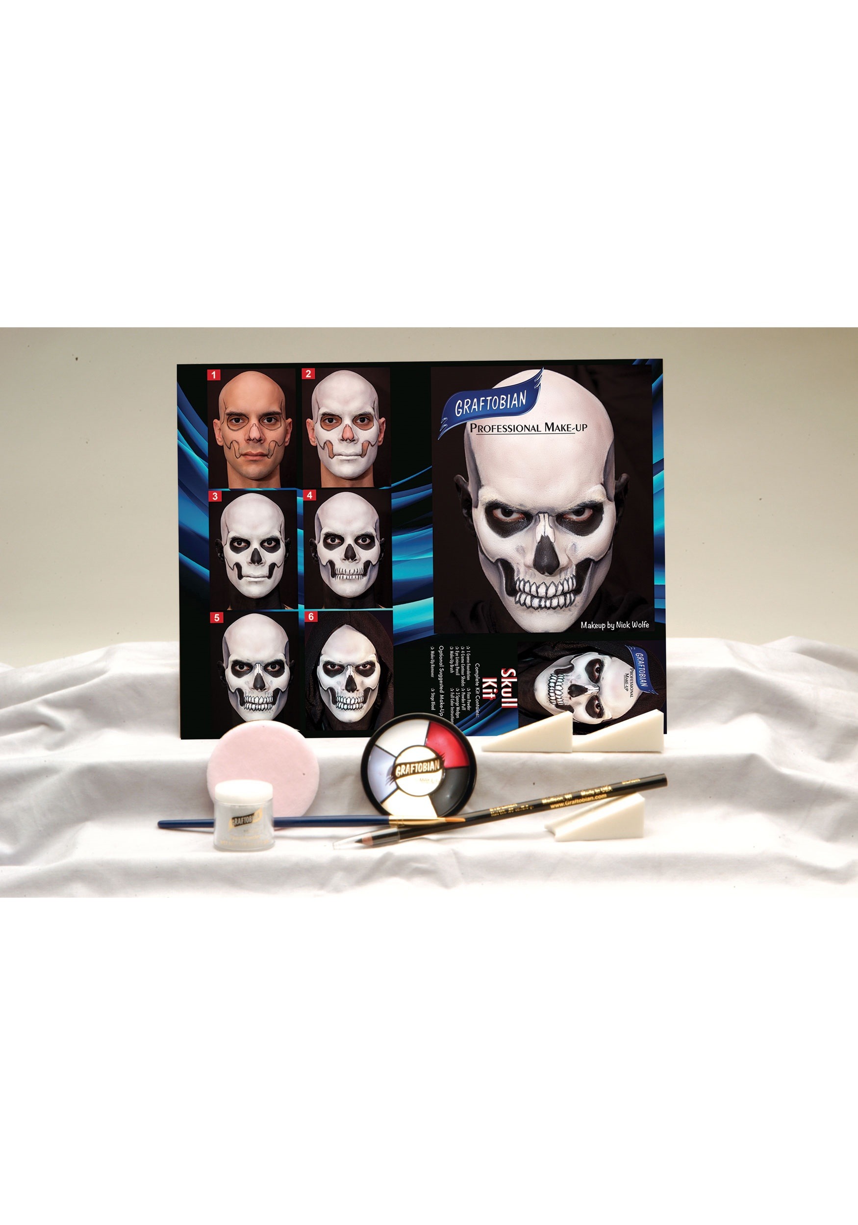 Realistic Skeleton Face Makeup Kit