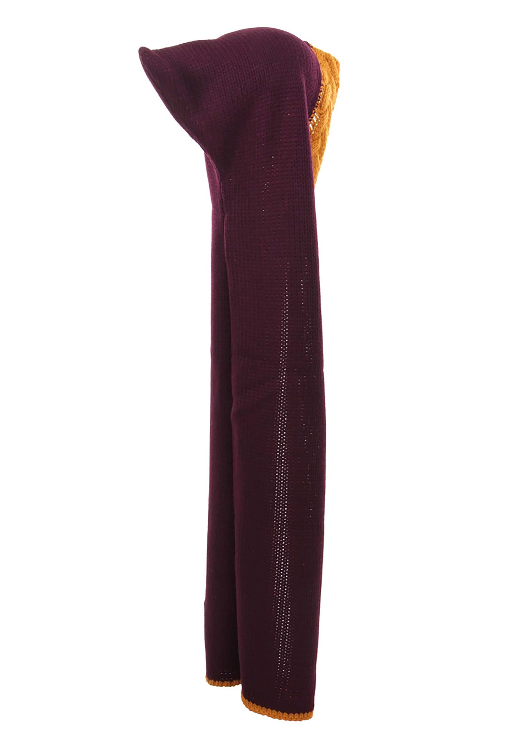 Knit Maroon and Gold Gryffindor Costume Hood 3 Knit Maroon and Gold Gryffindor Costume Hood