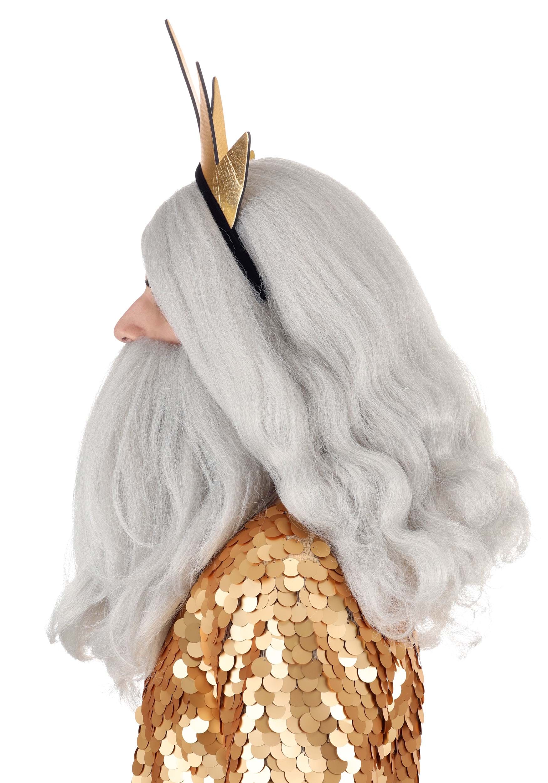 Disney Little Mermaid King Triton Beard and Wig Costume Accessory Kit