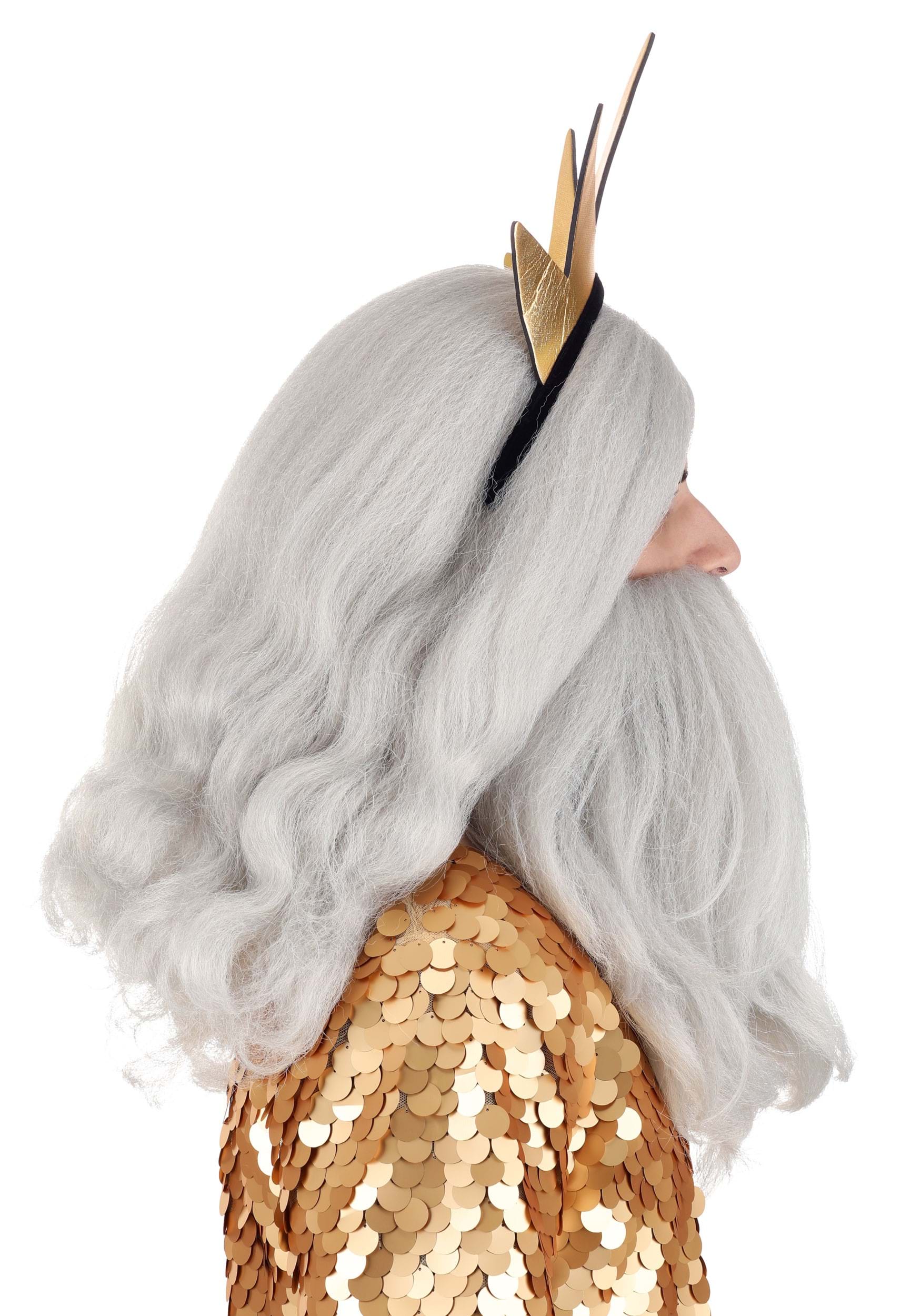 Disney Little Mermaid King Triton Beard and Wig Costume Accessory Kit