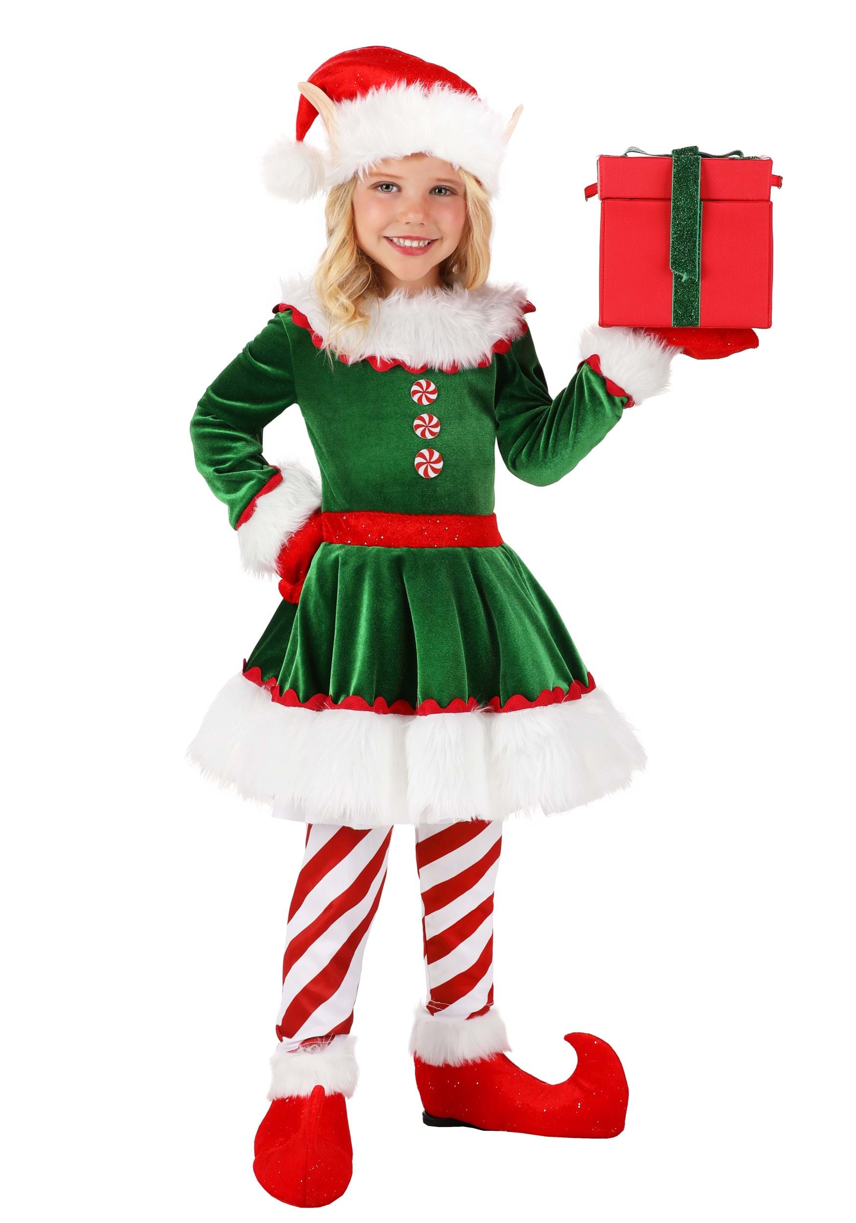 Girl's Toddler Christmas Elf Costume