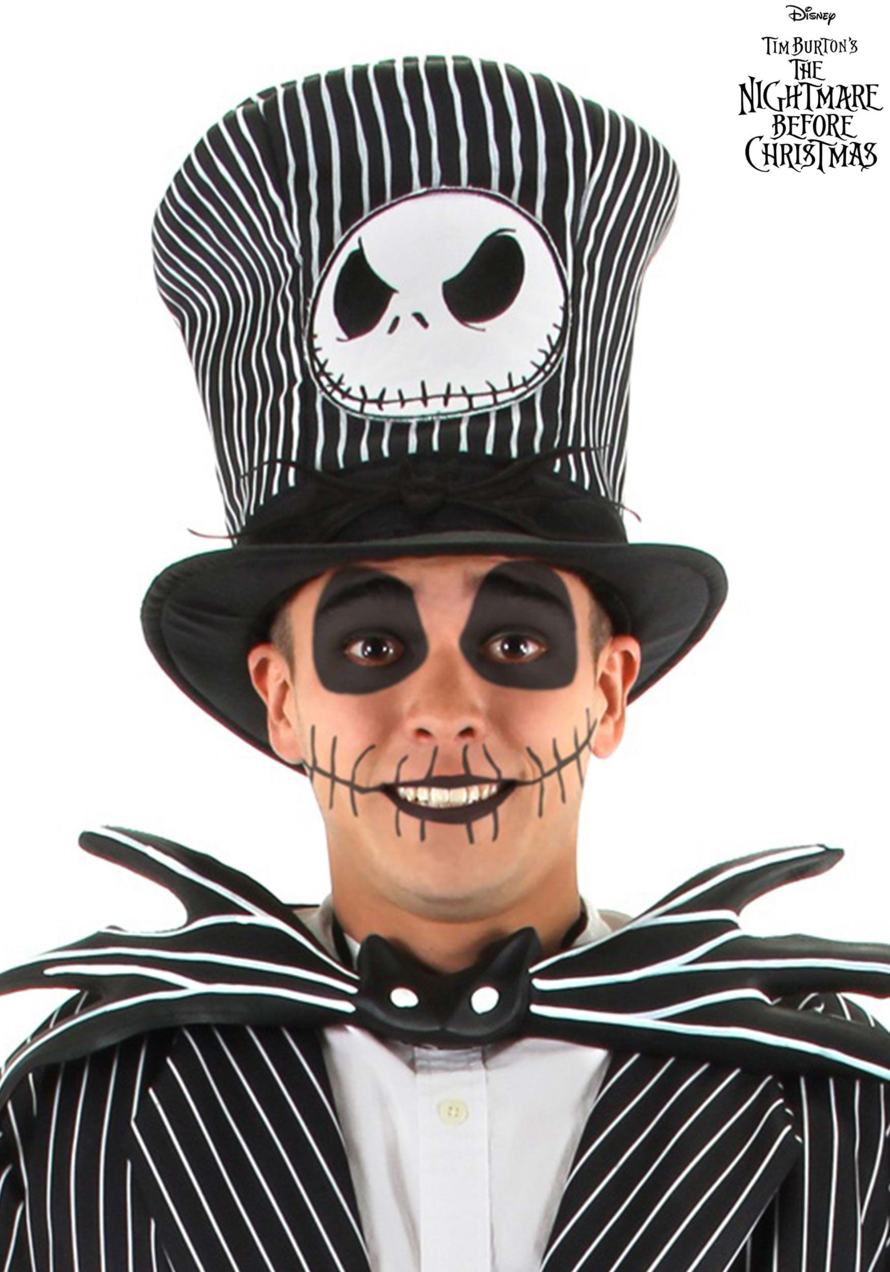 Disney Jack Skellington Face Costume Top Hat