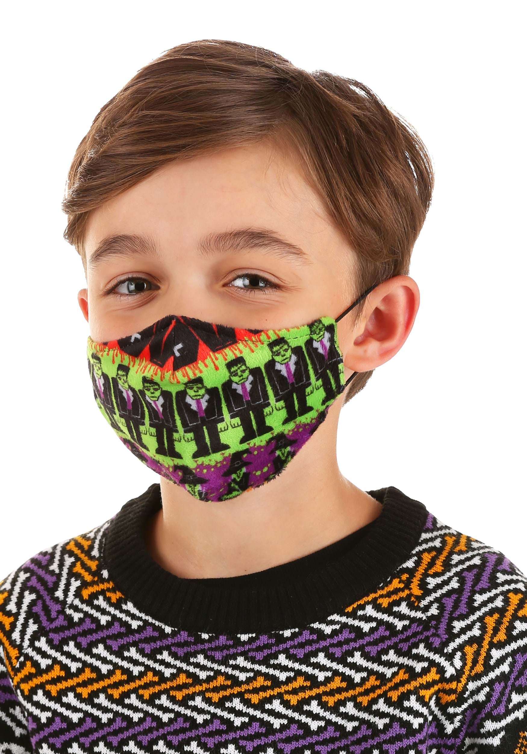 Kids Monsters Sublimated Face Mask
