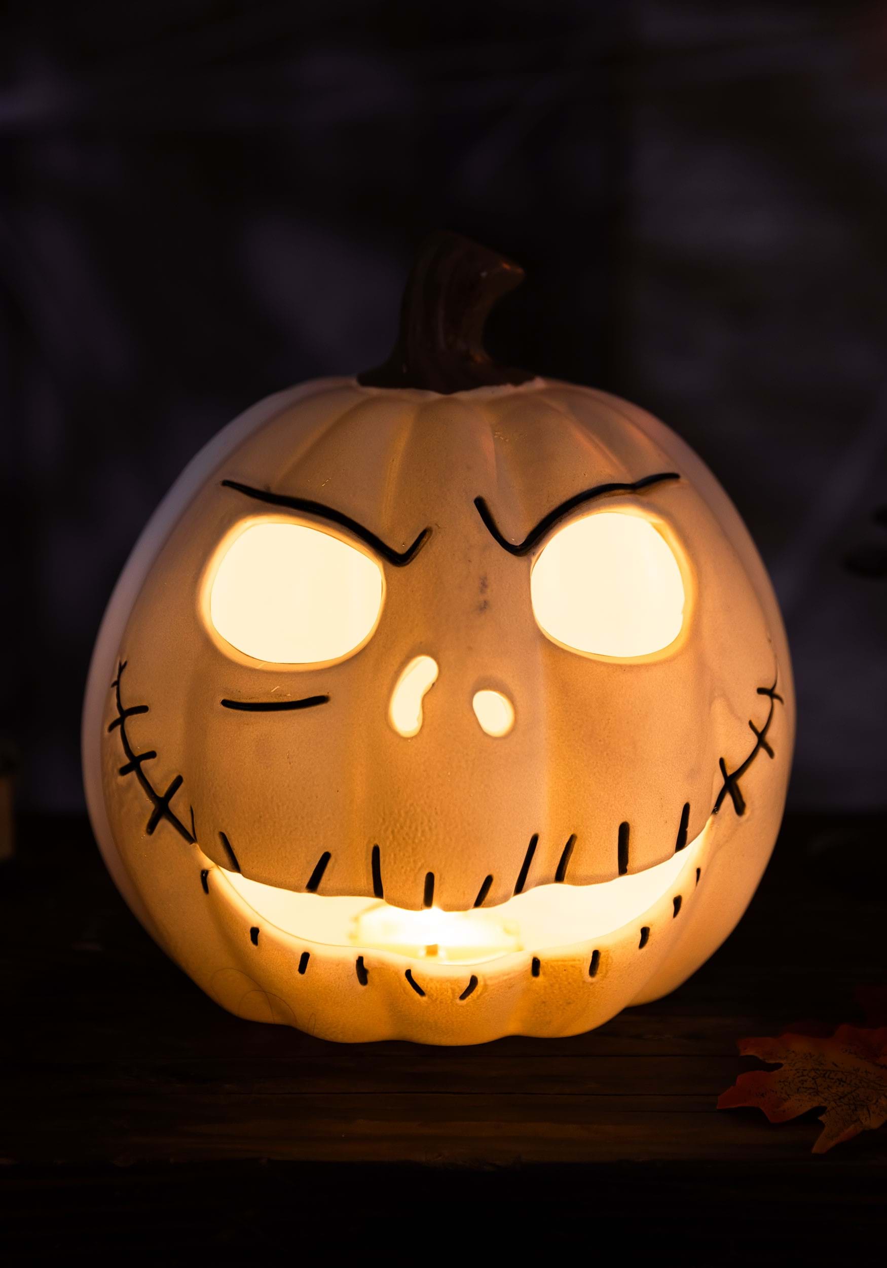 Jack Skellington Nightmare Before Christmas Light Up Pumpkin Decoration