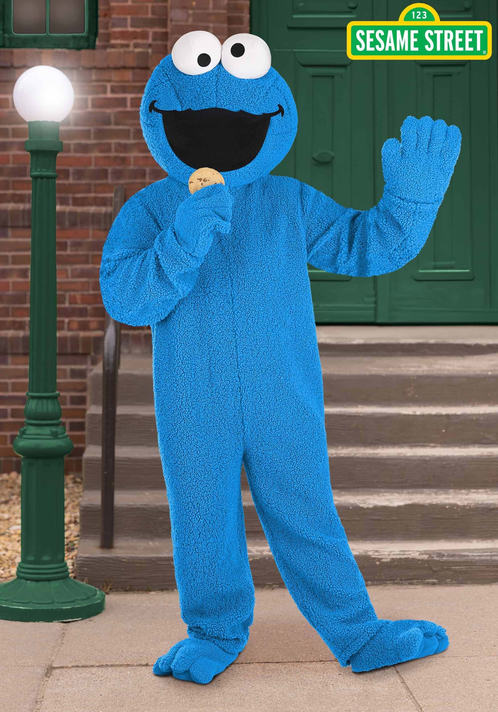 Plus Size Sesame Street Cookie Monster Mascot Adult Costume