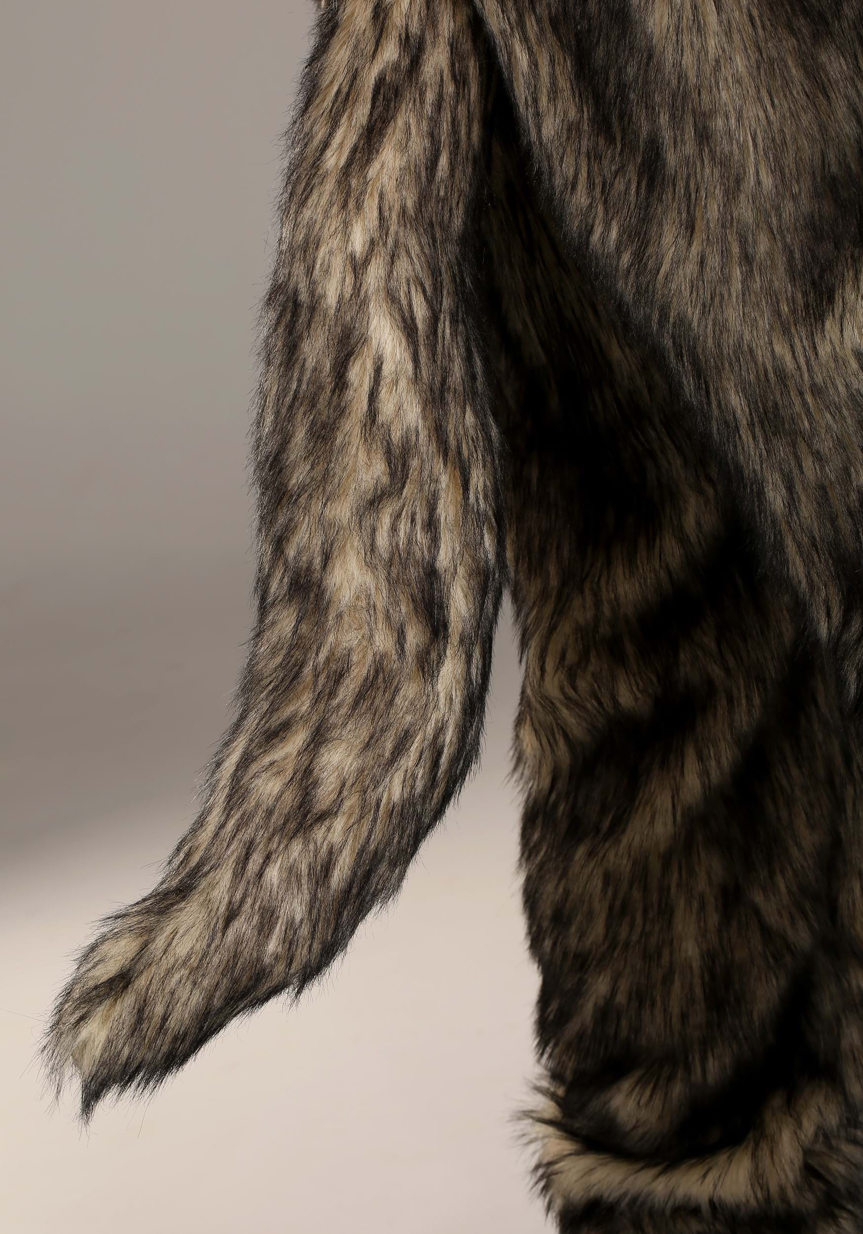 Adult Wolf Costume w/ Mouth Mover Mask