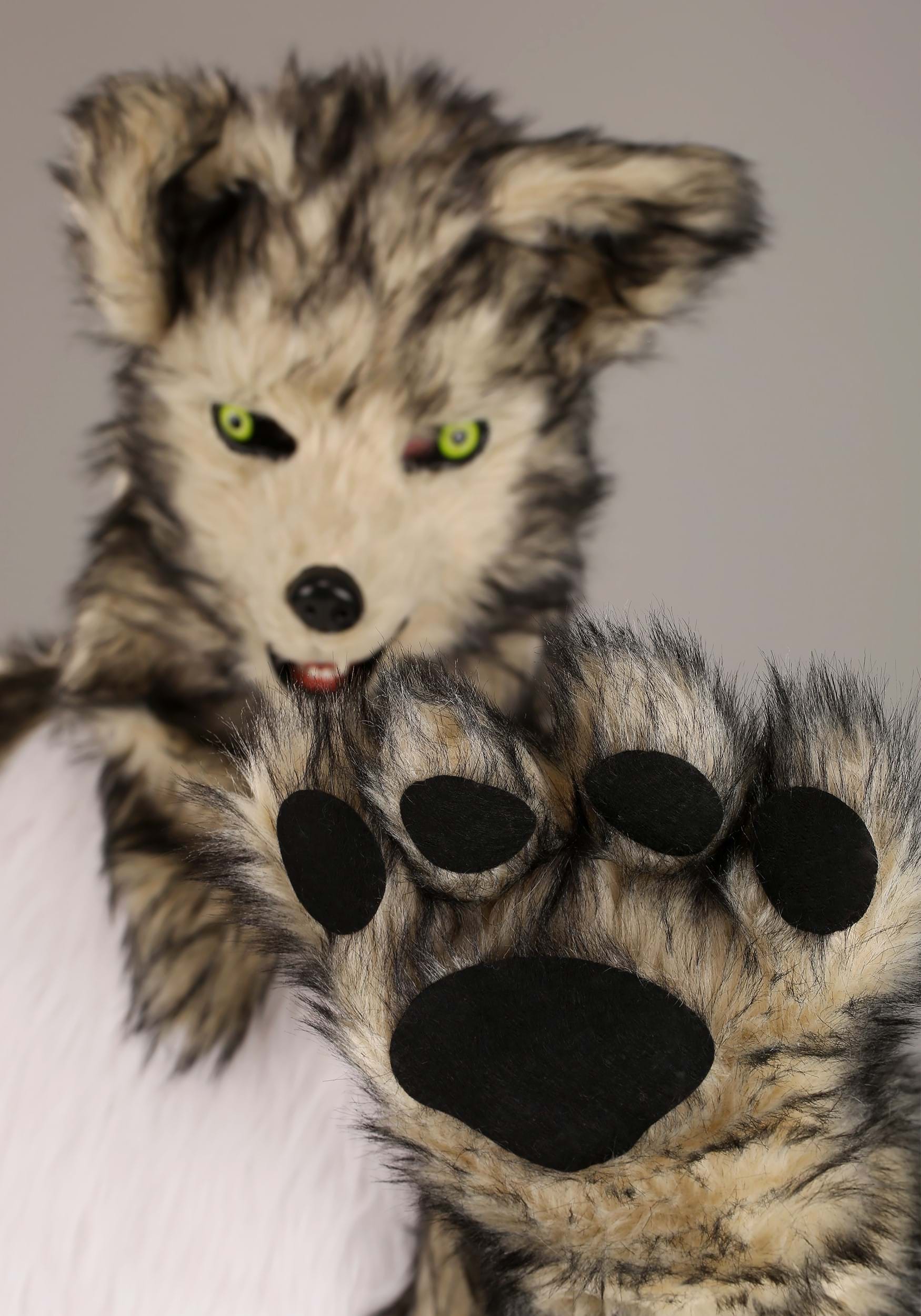 Adult Wolf Costume w/ Mouth Mover Mask