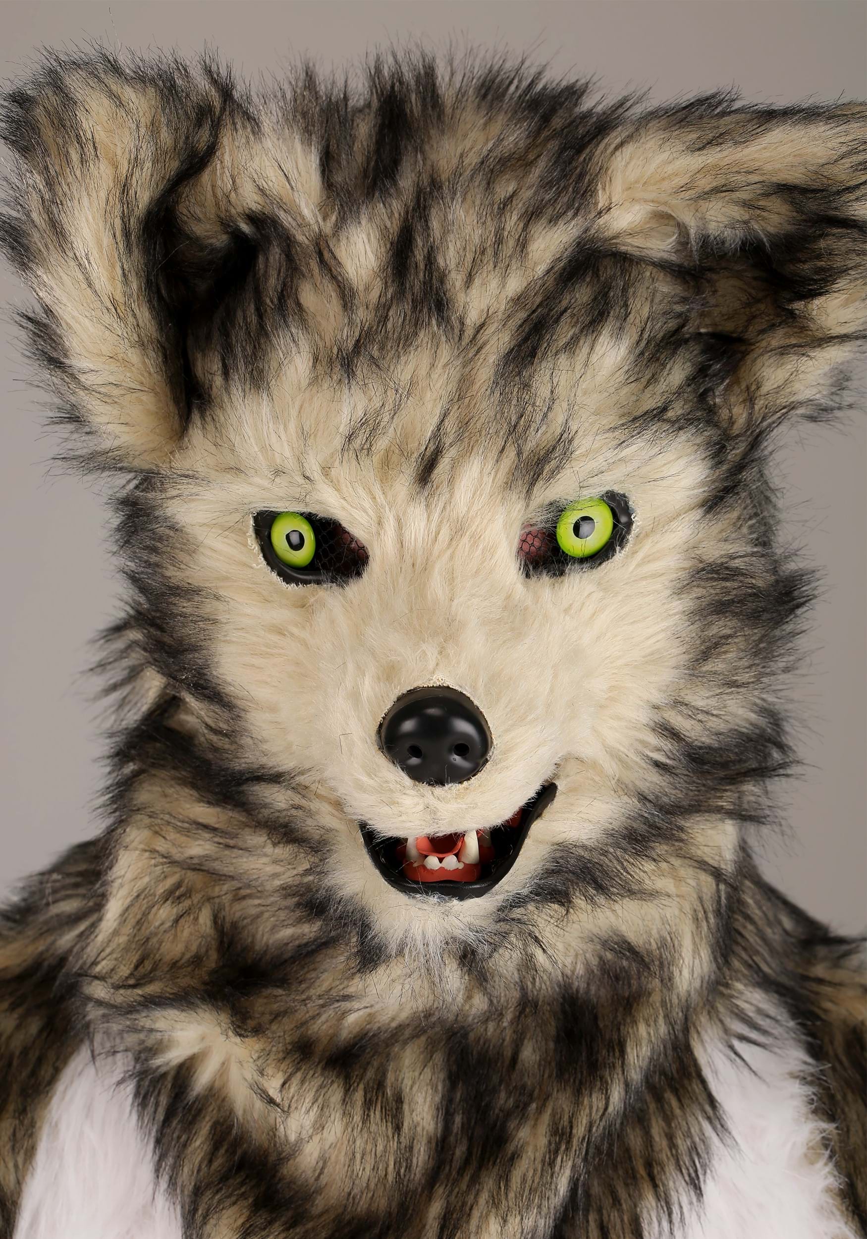 Adult Wolf Costume w/ Mouth Mover Mask